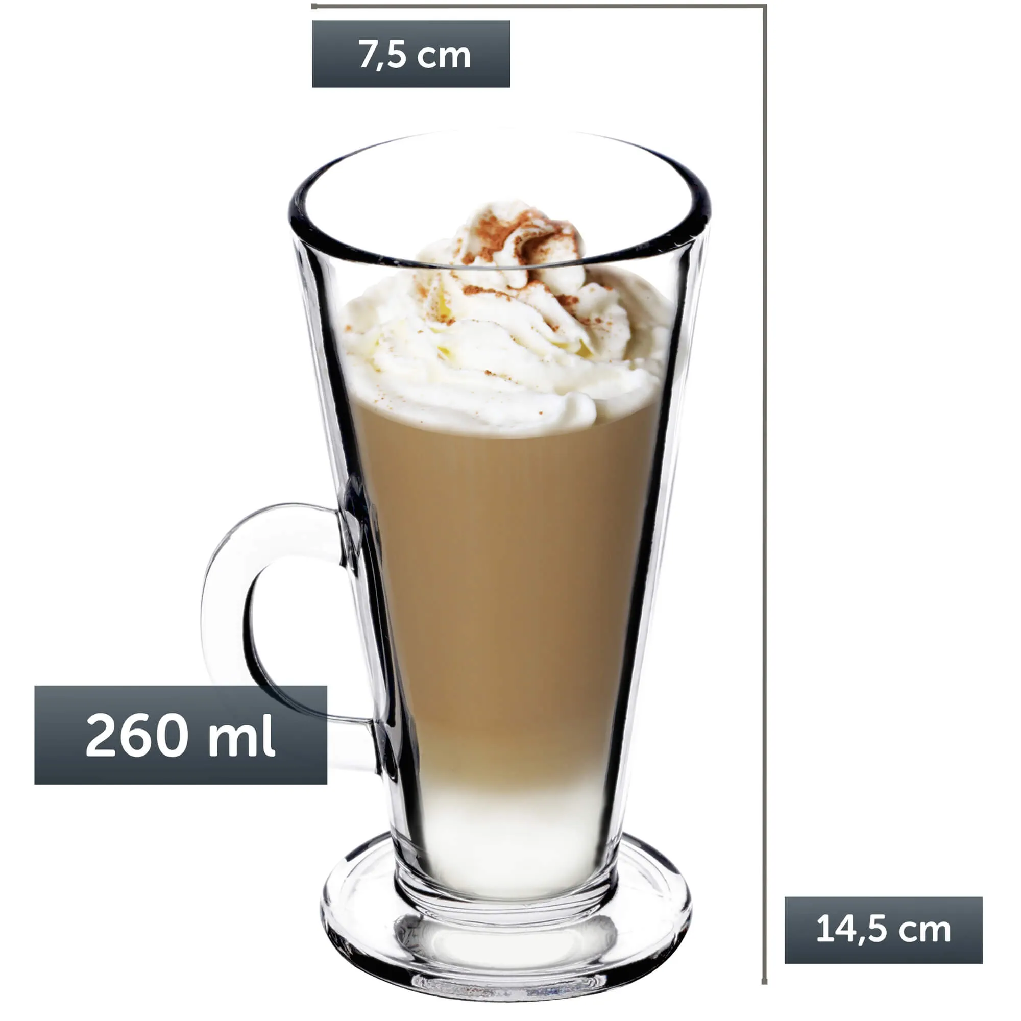 Balze kavos ir arbatos puodeliai 260 ml, 6 vnt.