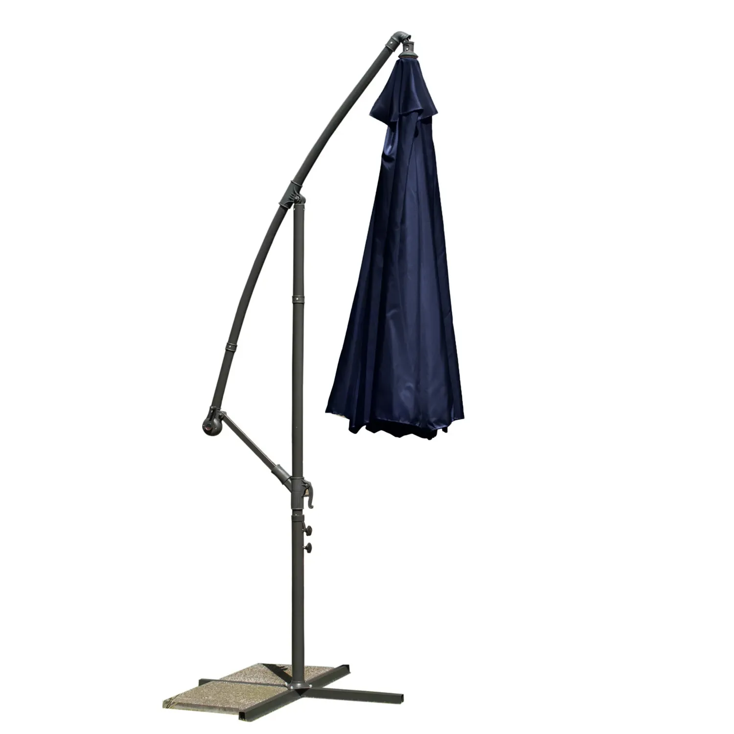 Sulankstomas sodo skėtis, 8 segmentų, tamsiai mėlynas, 350 cm - nuotrauka 1