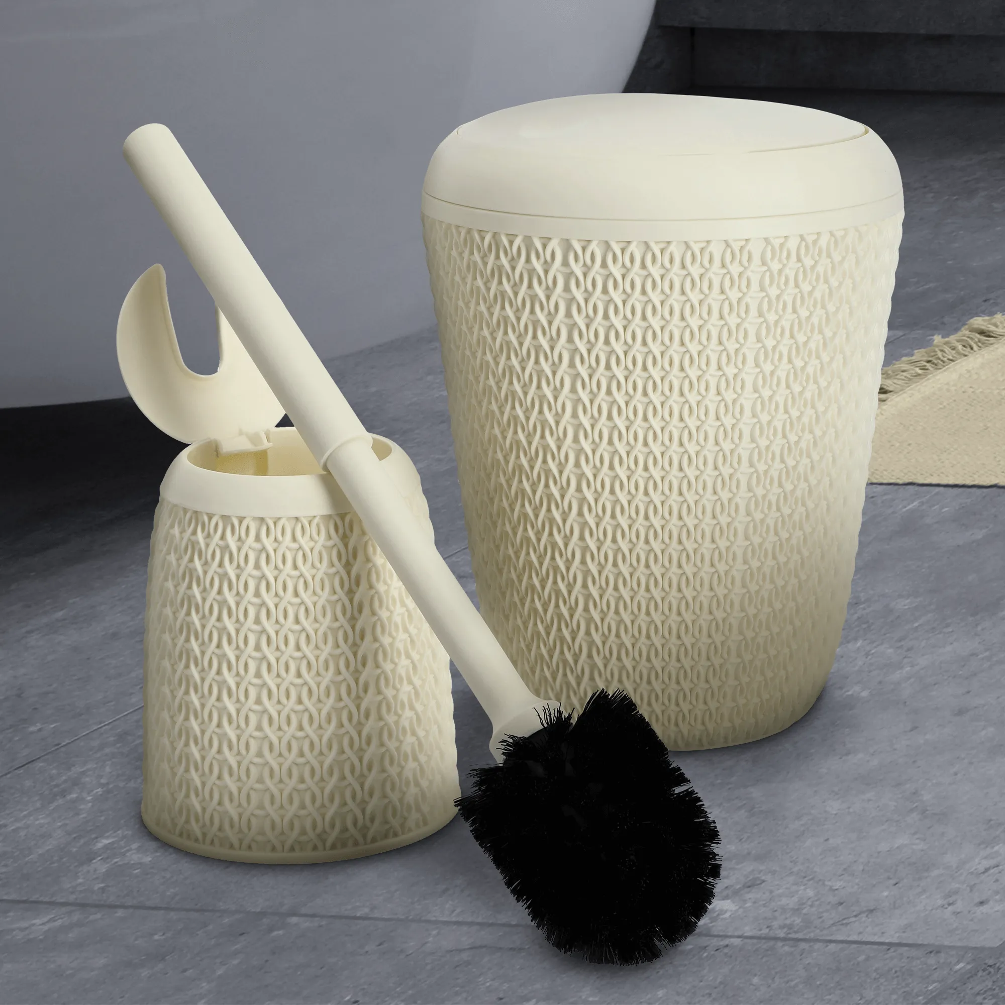 Curver megztas tualetinis šepetys su indu