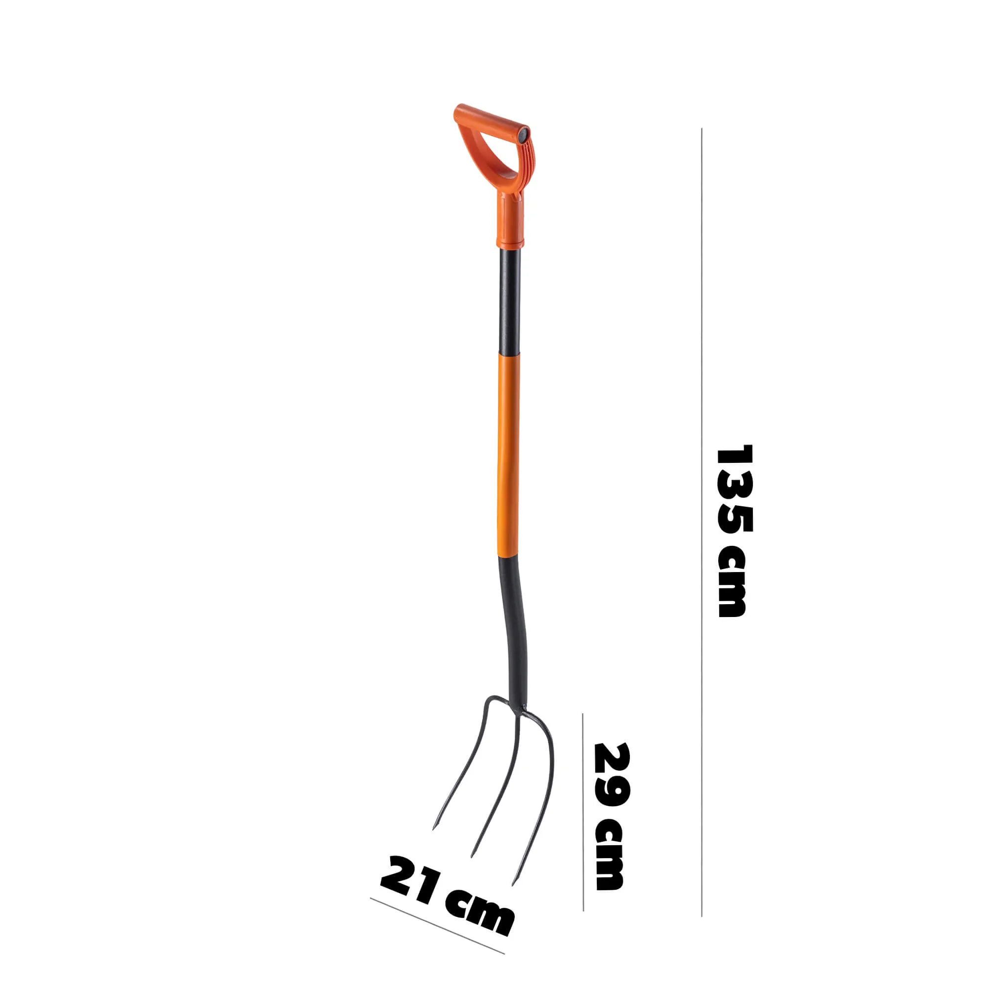 Getas metalinės šieno šakės, 3 pirštai, 135 cm