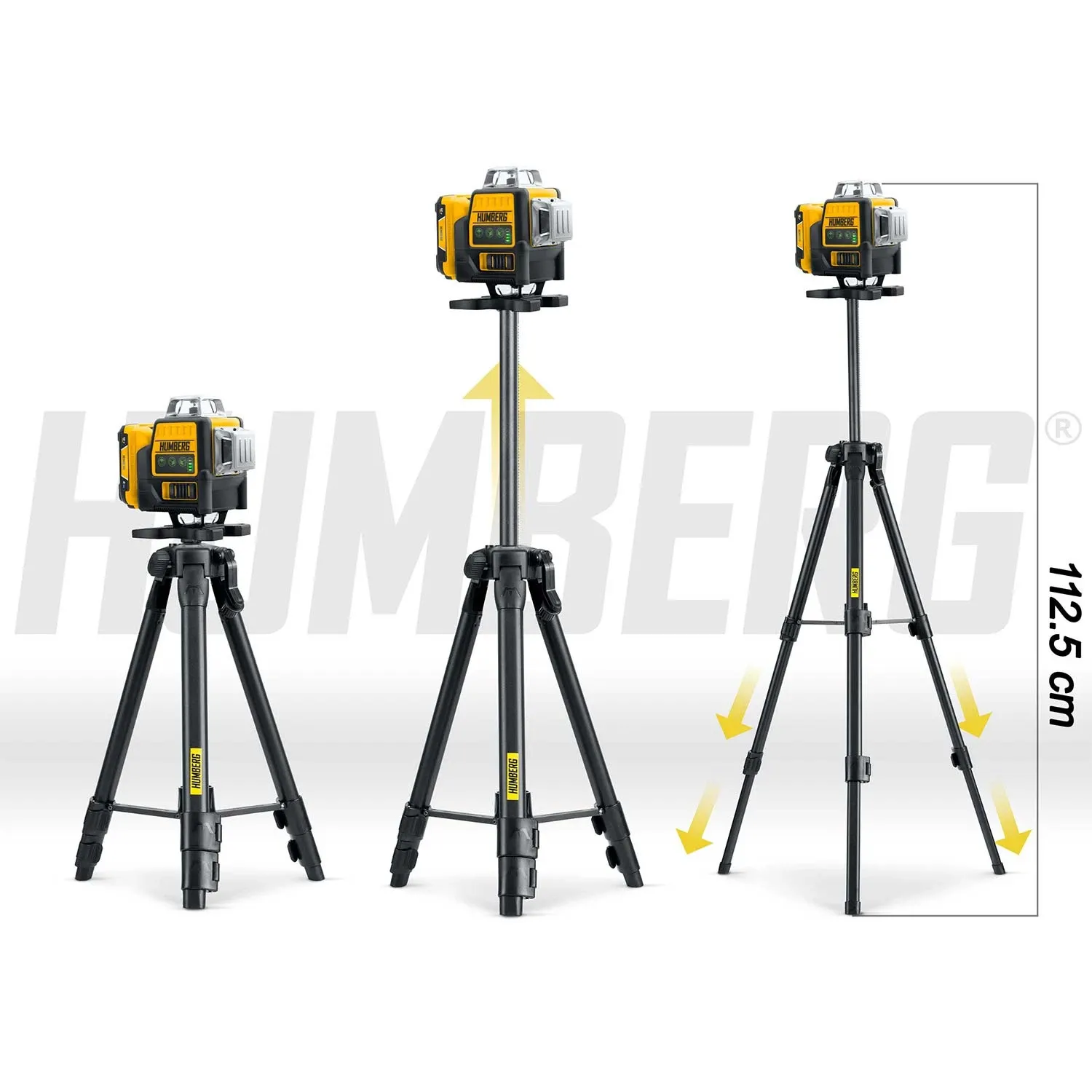 Kryžminis linijinis lazeris dėkle + trikojis „Humberg HM-171“ - nuotrauka 1