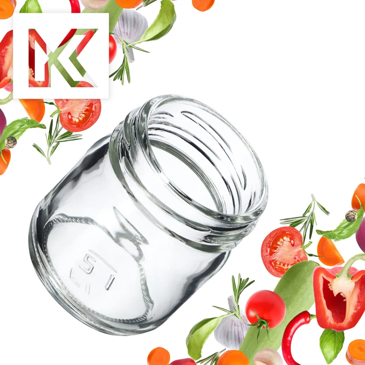 Halli konservavimo stiklainiai 40 ml 10 vnt. 43 mm be dangtelių