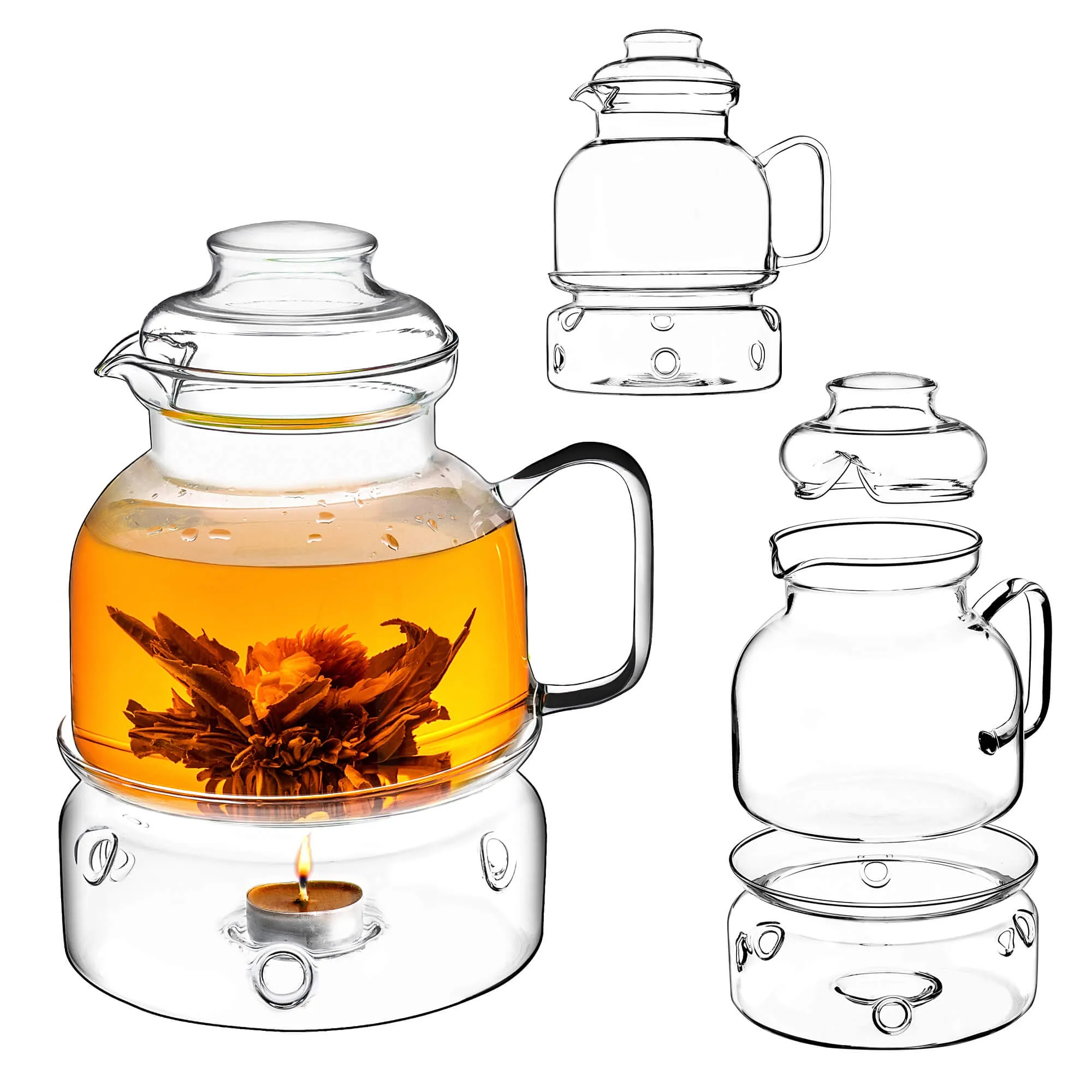 Risel 1,5 l karščiui atsparus ąsotis su šildytuvu