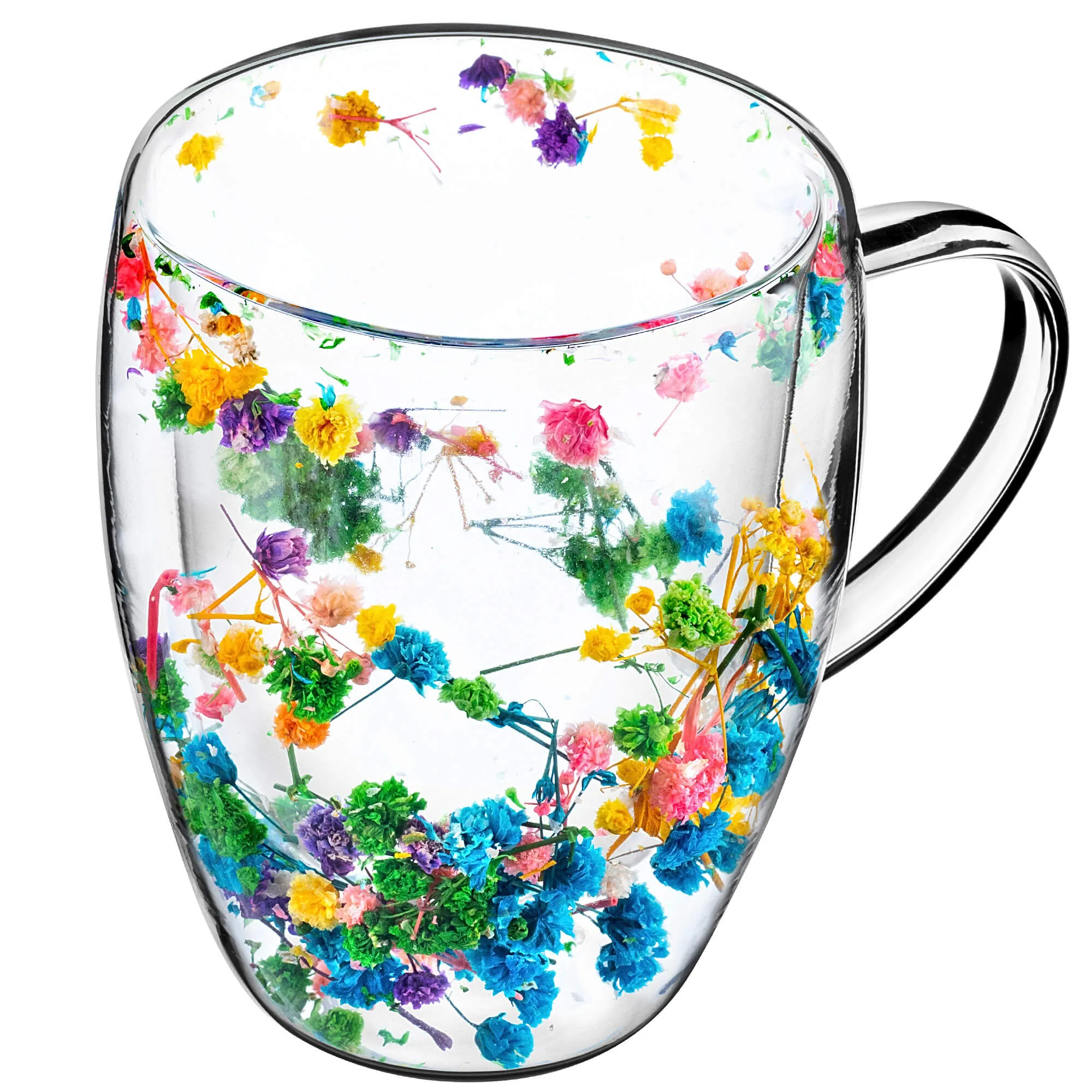 Terminis puodelis su gėlių motyvu „Riga“ 350 ml, daugiaspalvis, 1 vnt.