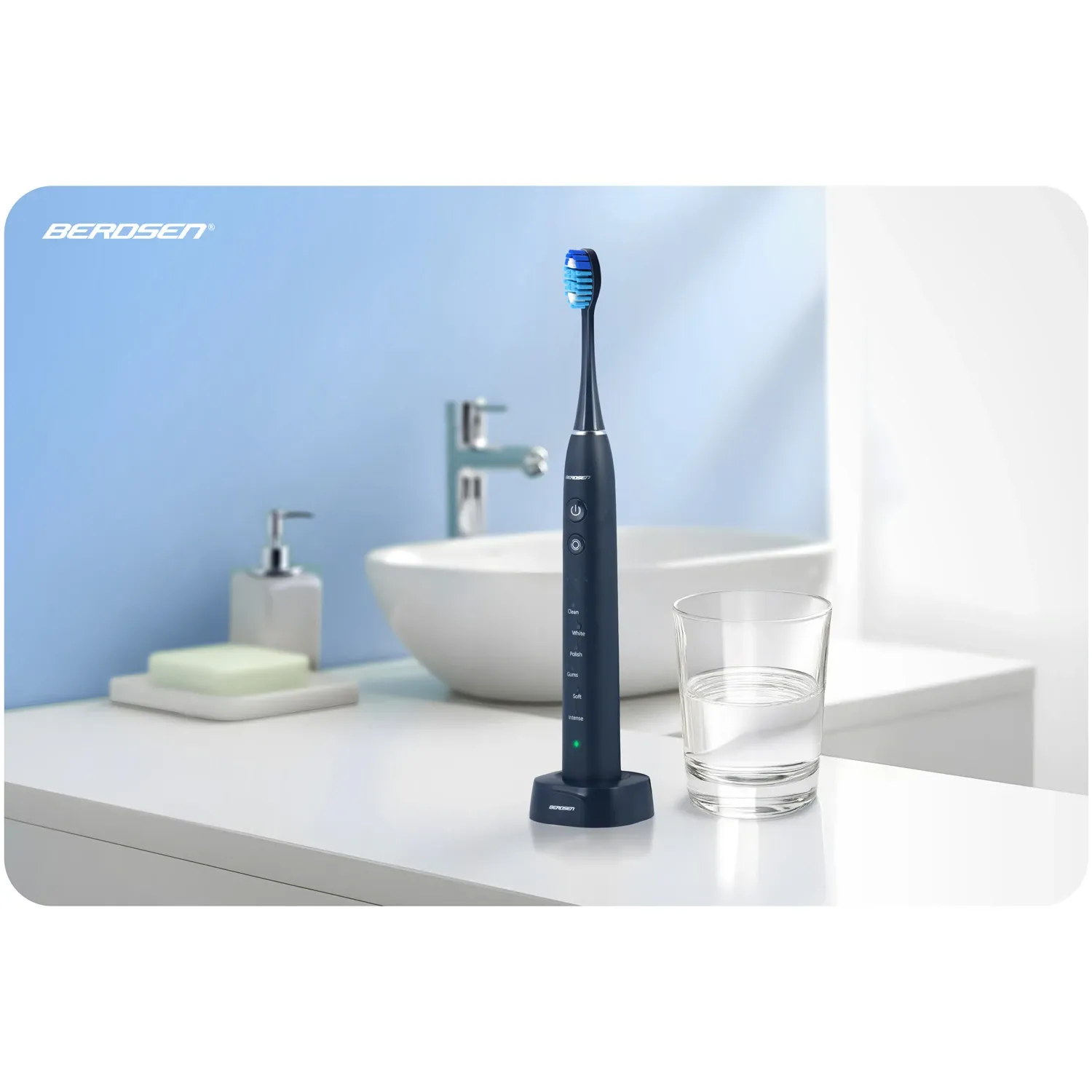 Berdsen Galaxy Sonic dantų šepetėlis tamsiai mėlynas - nuotrauka 1