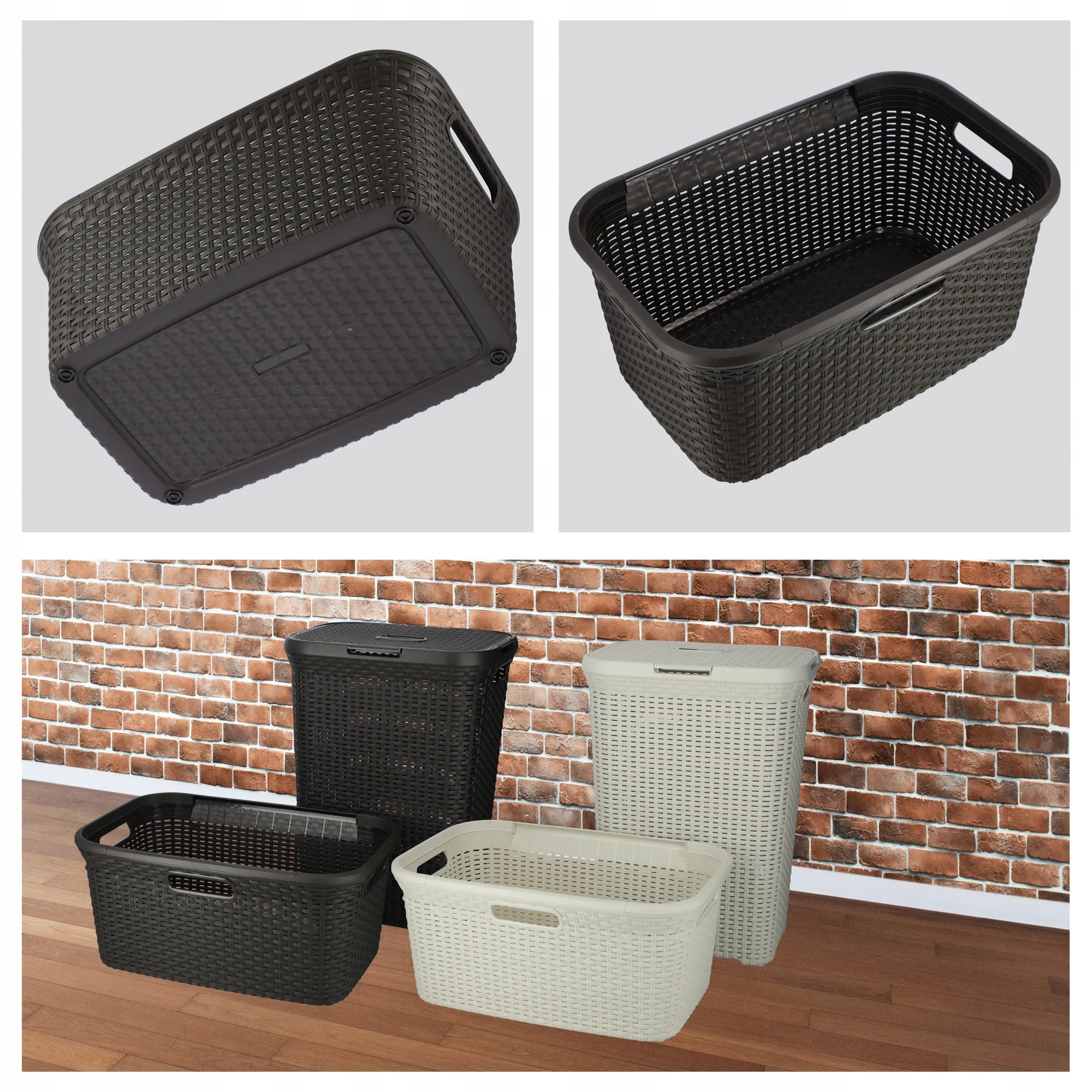 Curver Natural Style 45 l rudas skalbinių konteineris