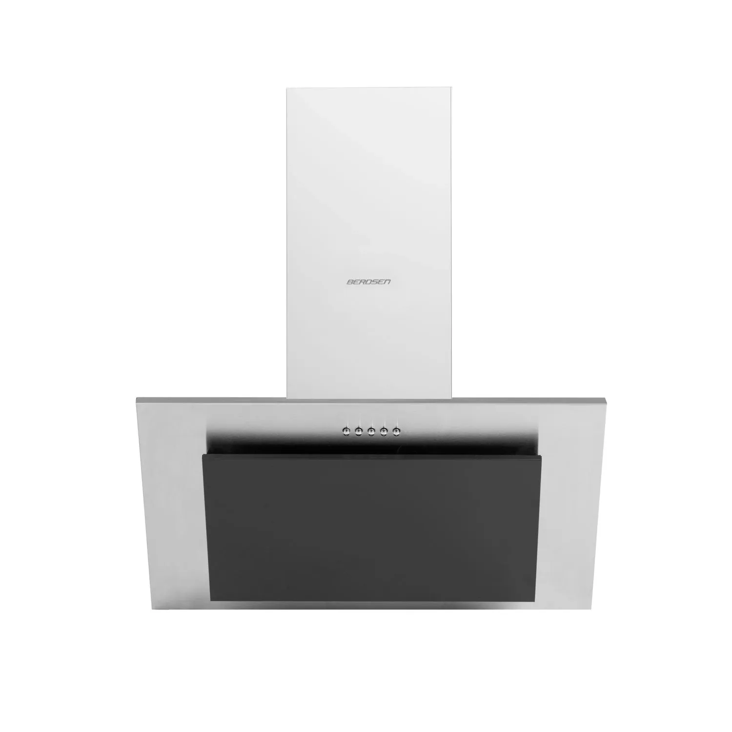 Gartraukis su kaminu, 60 cm, nerūdijančio plieno + juodos spalvos, BT-209 - nuotrauka 1