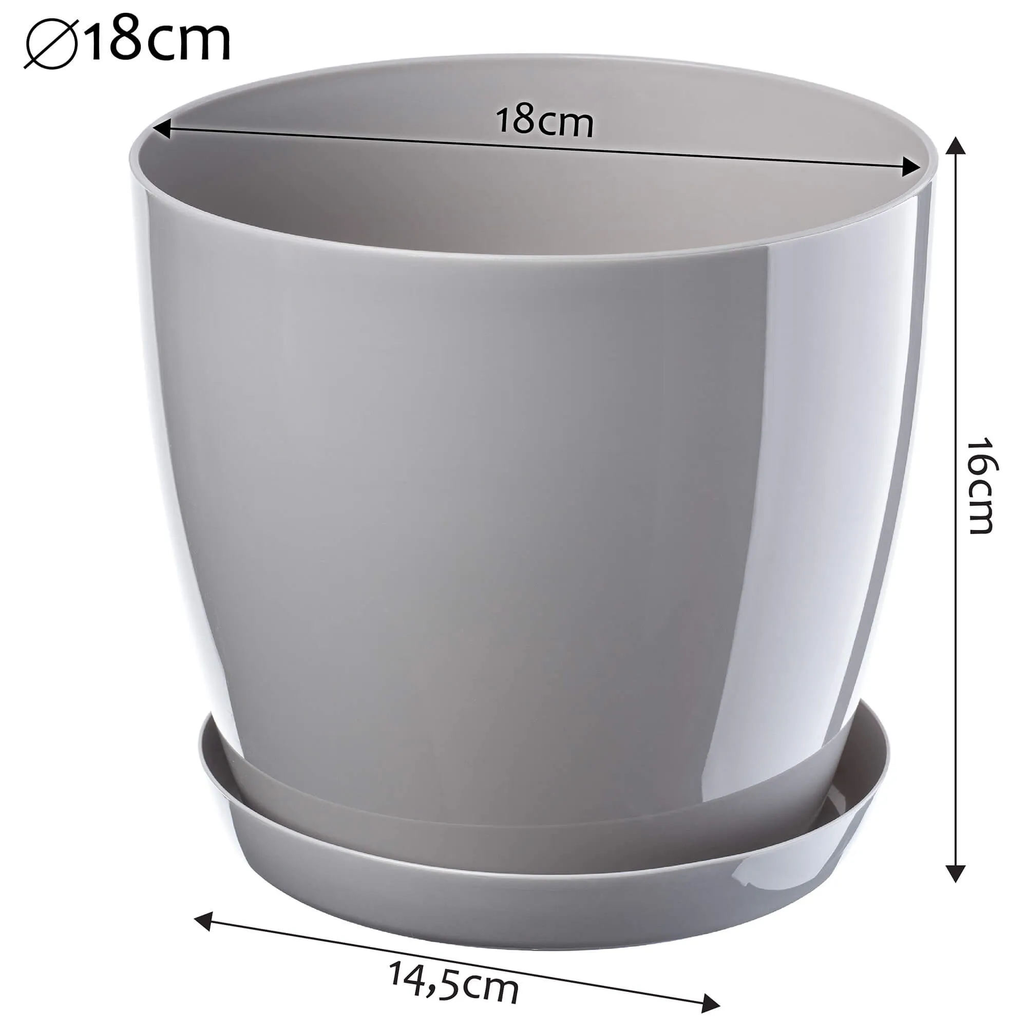 Agen vazonas su lėkštute 18 cm
