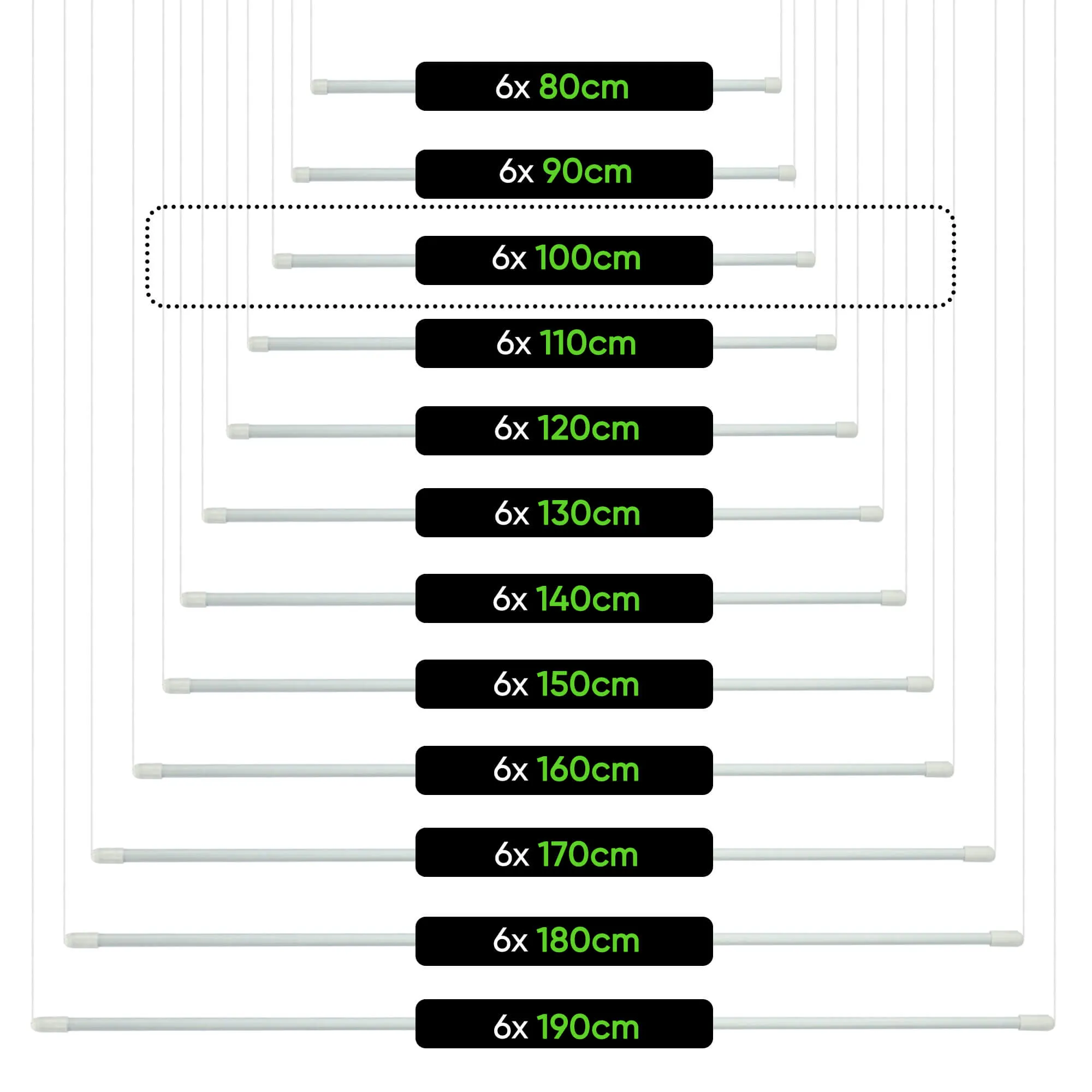 „Torp“ lubinė drabužių džiovyklė, 6 stovai, 100 cm, balta