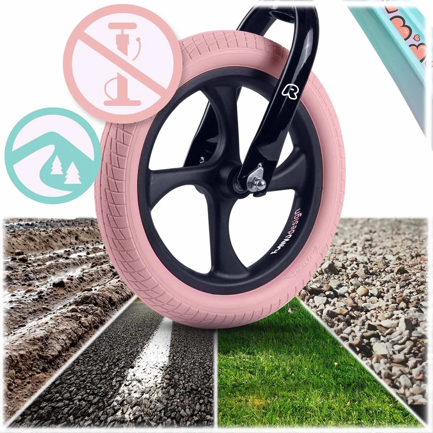 Ricokids FUNNU balansinis dviratis vaikams - nuotrauka 1