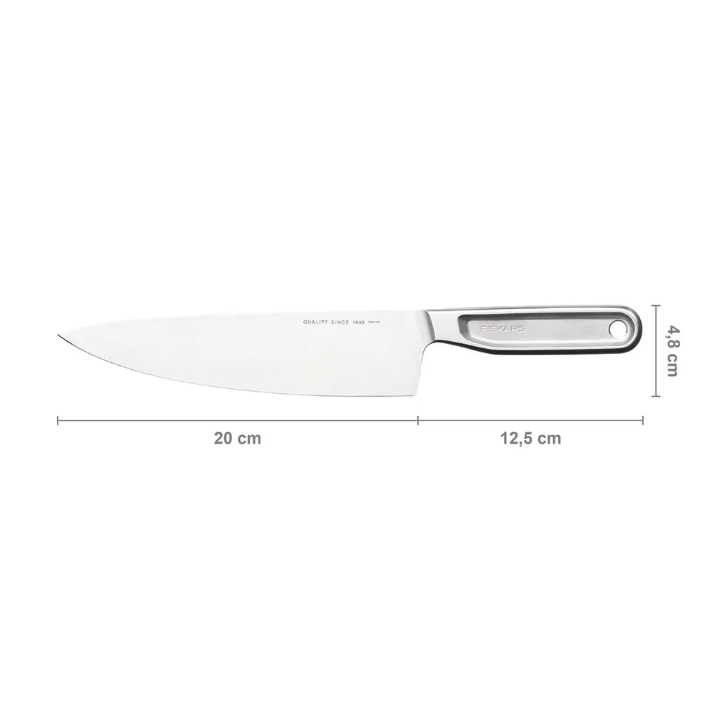 „Fiskars 1062882“ plieninis virėjo peilis, didelis, 20 cm