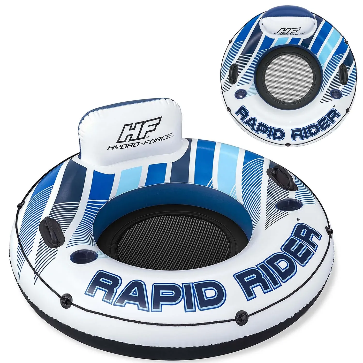 „Rapid Rider“ plaukimo ratas, 135 cm skersmens, 2 rankenos, „Bestway 43116“ - nuotrauka 1