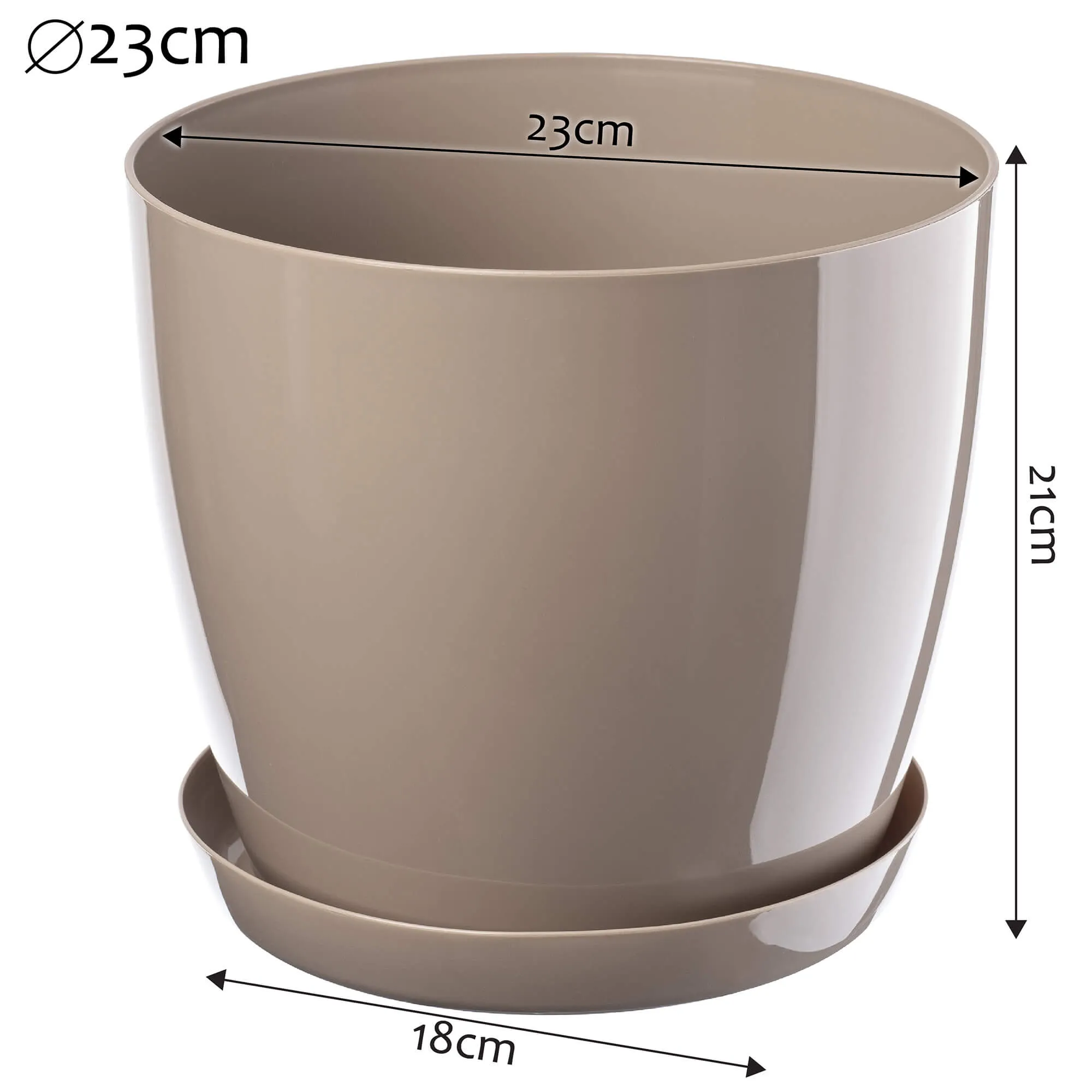 Agen vazonas su lėkštute 23 cm