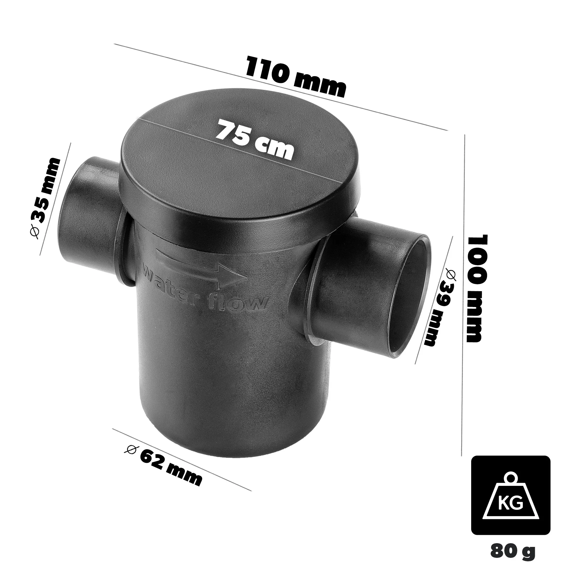 Toretti išorinis latakų filtras