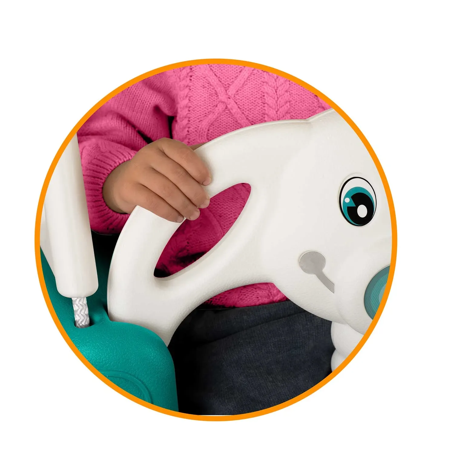 Ricokids 3 viename dramblio formos kibiro sūpynės, turkio spalvos - nuotrauka 1