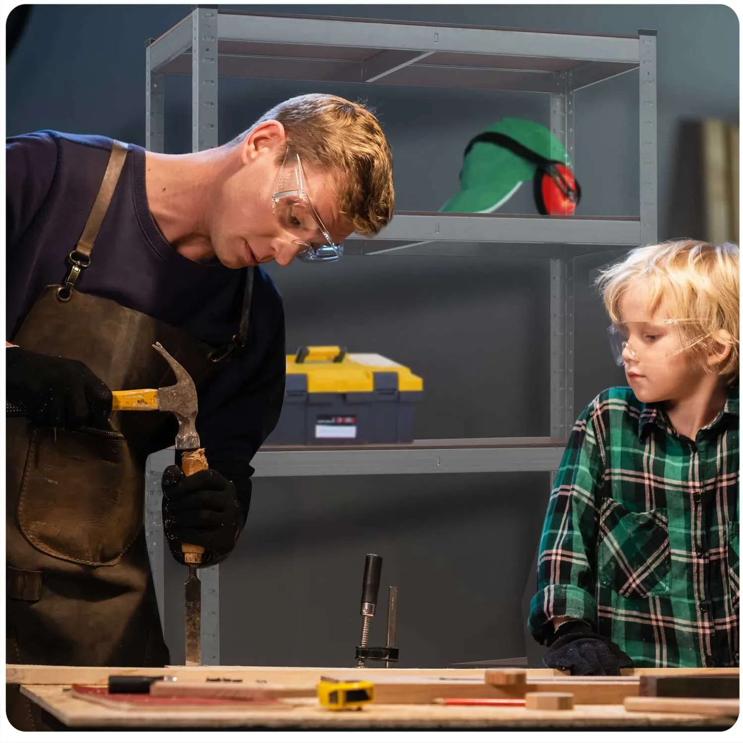 Metalinė lentyna daiktams laikyti 180 x 90 x 30 cm Humberg 4843 - nuotrauka 1