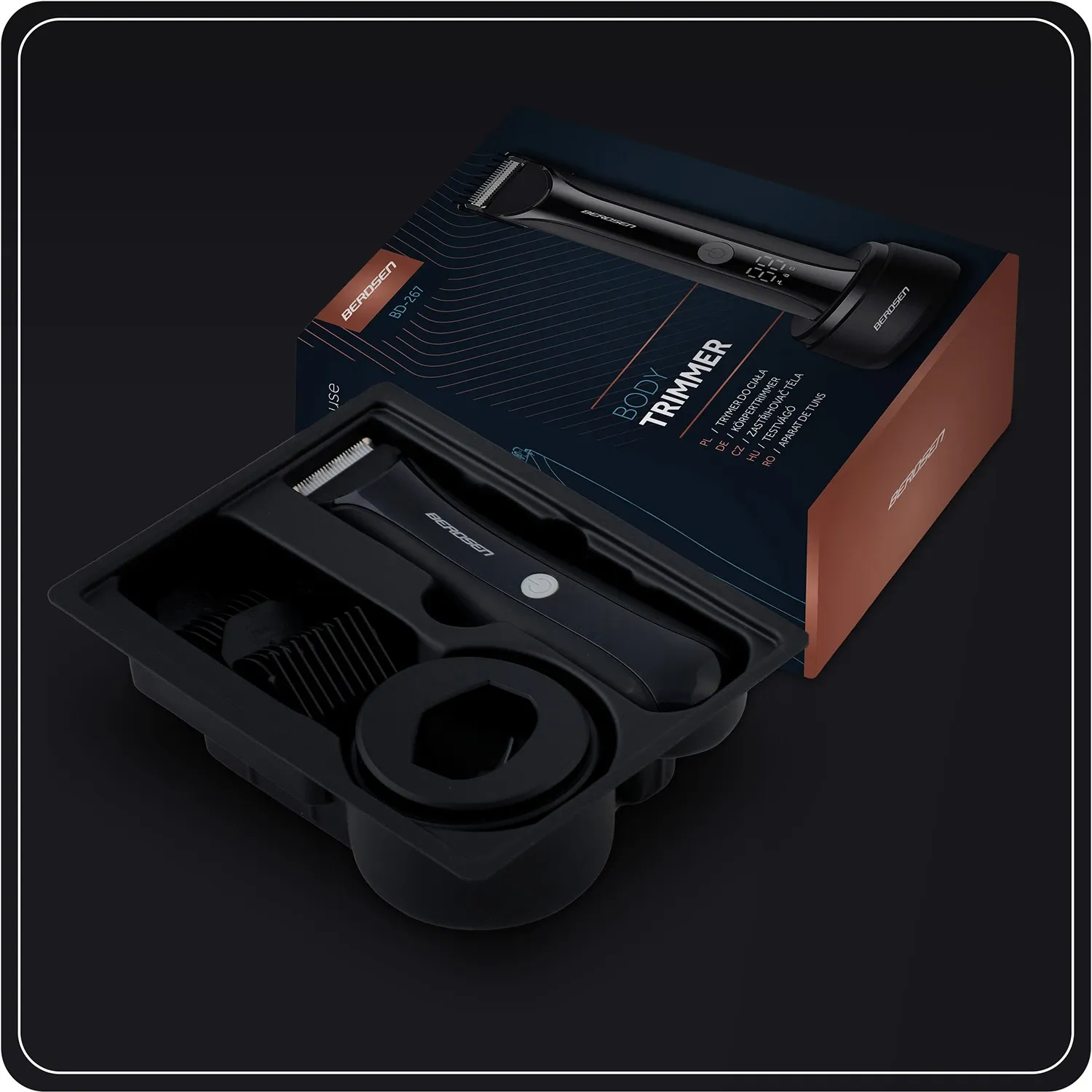 Berdsen BD-267 plaukų kirpimo mašinėlė, juoda - nuotrauka 1