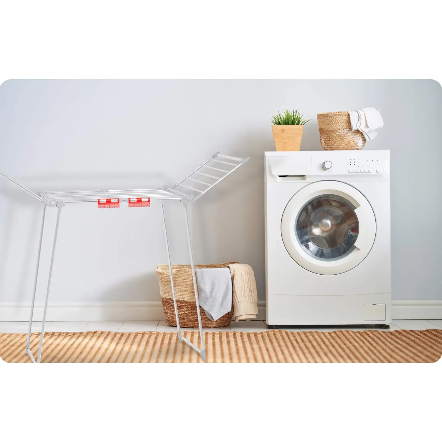 Sulankstoma pastatoma skalbinių džiovyklė „Lydia“, 27 m, nerūdijančio plieno - nuotrauka 1