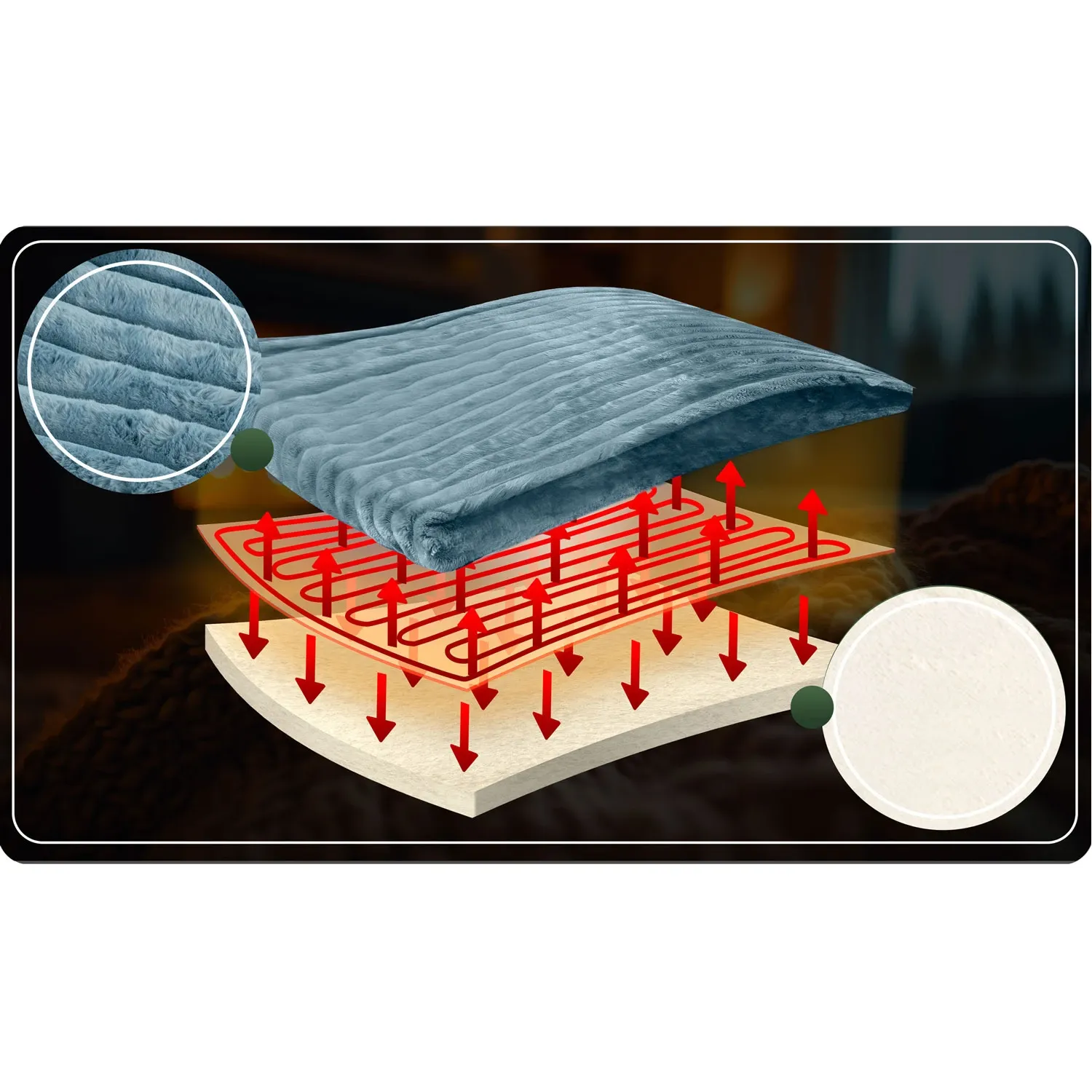 Elektrinė antklodė 180 x 160 cm Berdsen BD-963 - nuotrauka 1