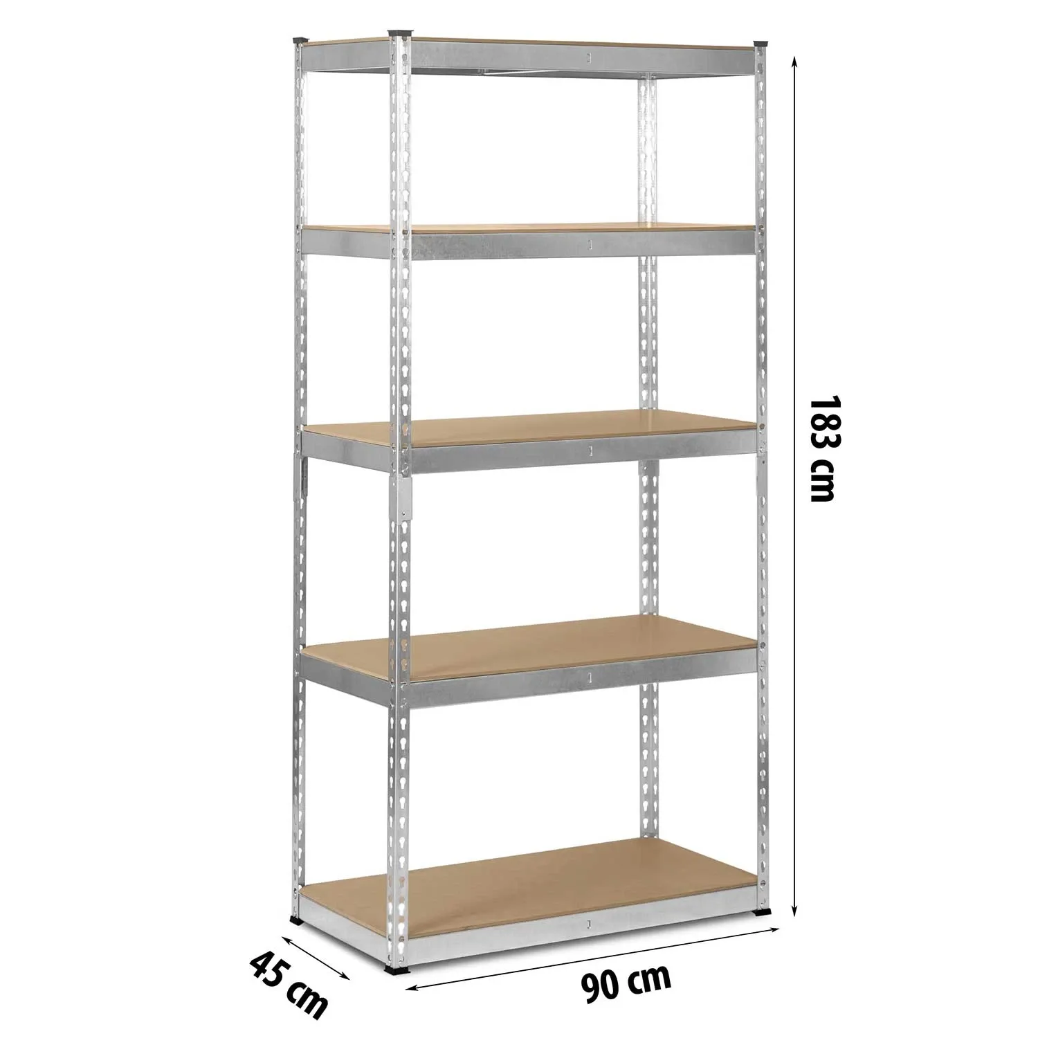 Metalinė daiktų laikymo lentyna 183 x 90 x 45 cm Humberg HR-700 sidabrinė - nuotrauka 1