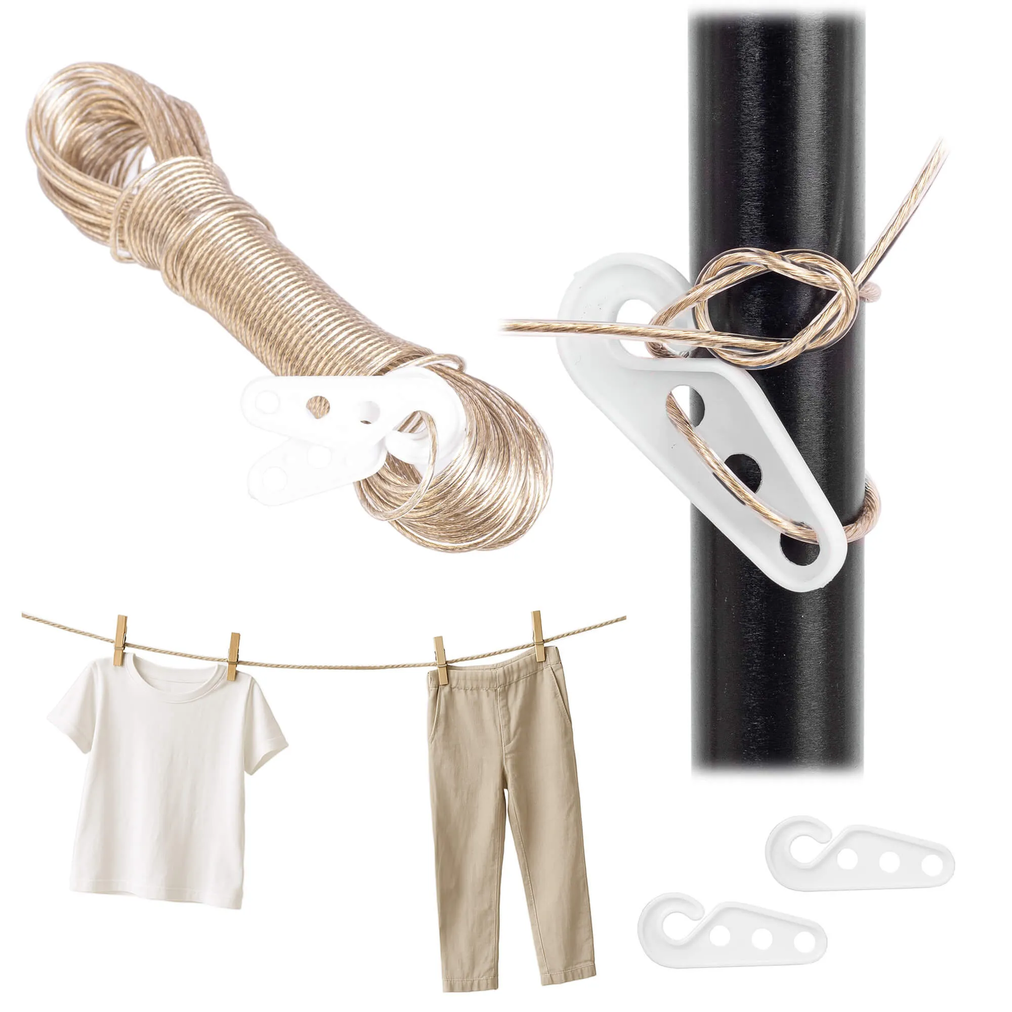 Rive 20 m auksinė plieninė virvė