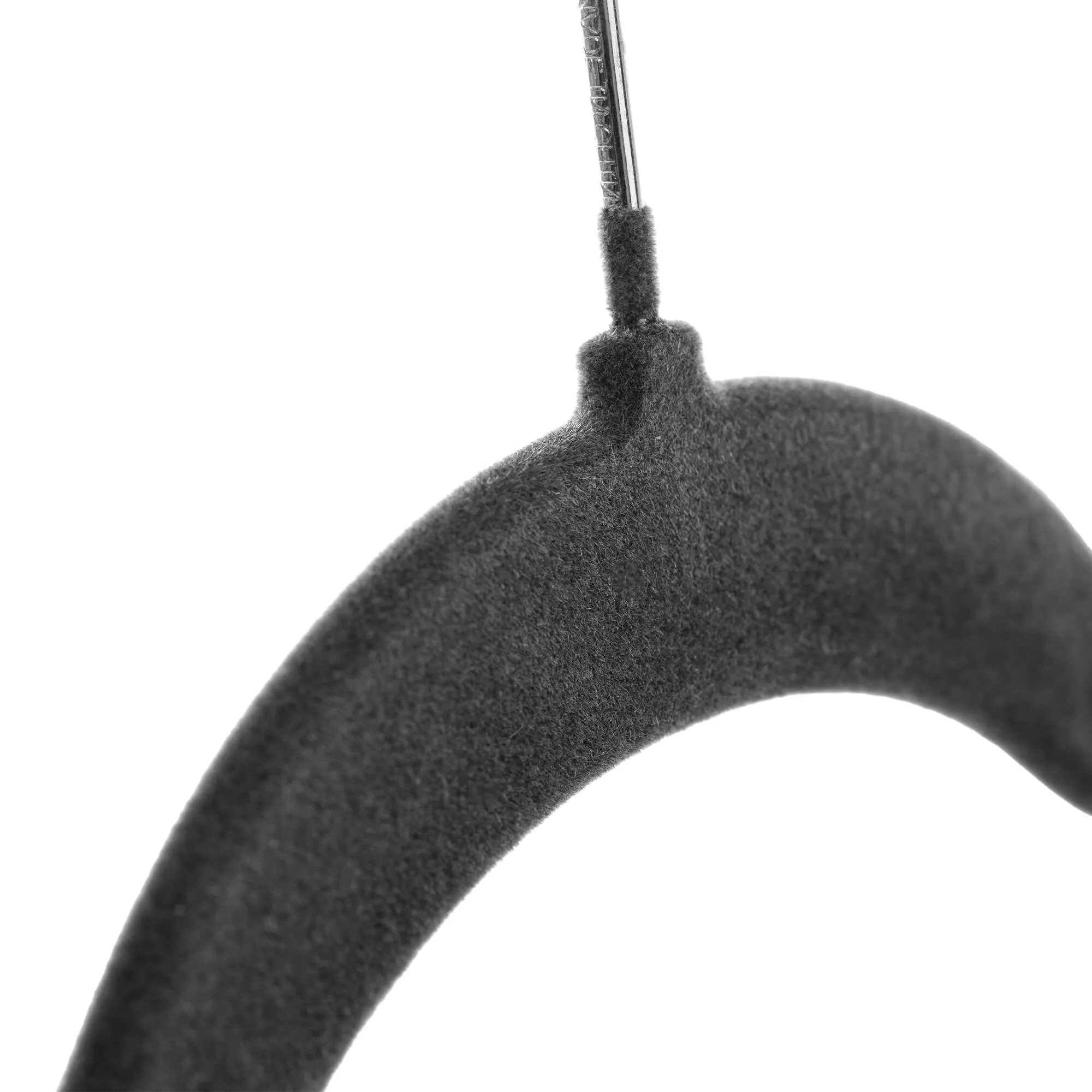 Aube kamšalu dengta drabužių pakaba su segtukais, tamsiai pilka, 12 vnt.