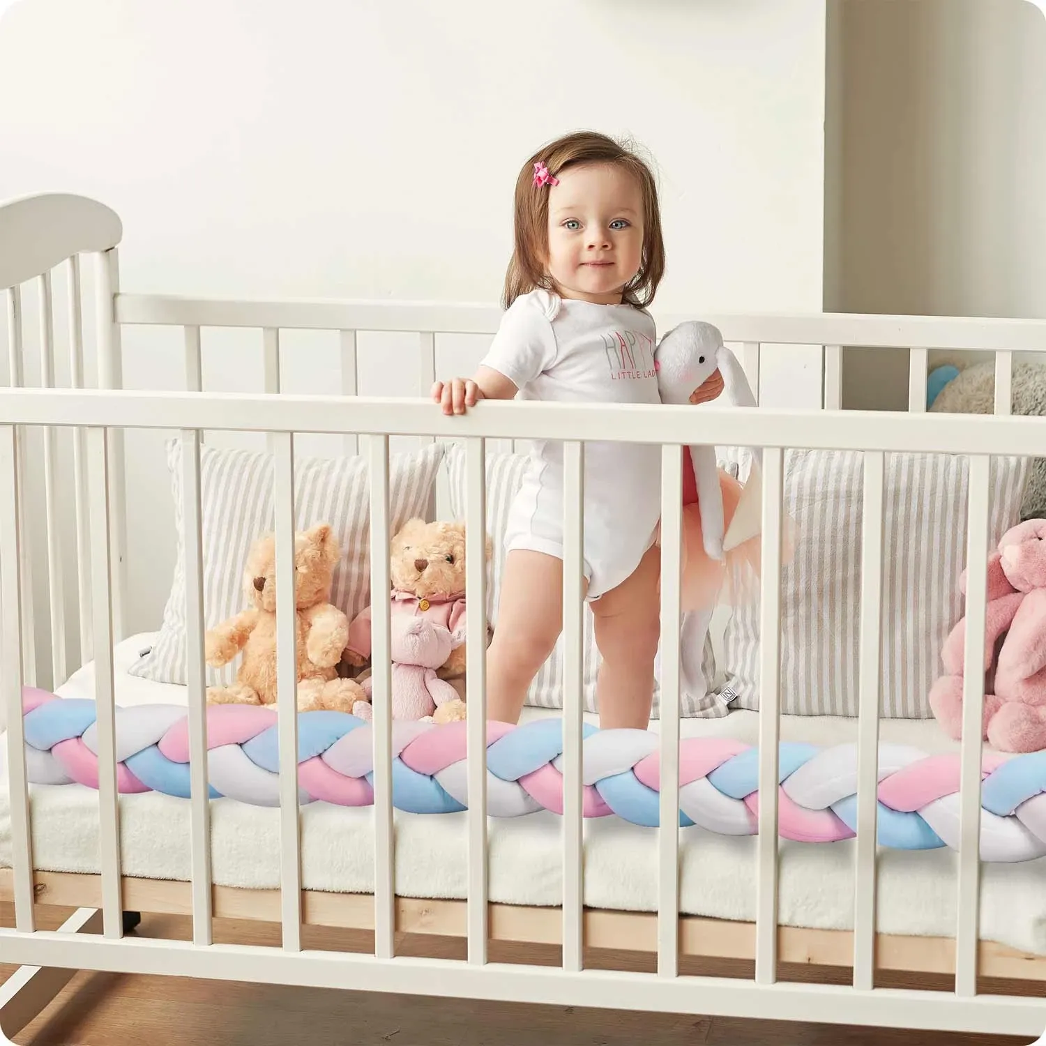 „Ricokids“ 3 m lovelės užvalkalas – mėlynas ir rožinis - nuotrauka 1