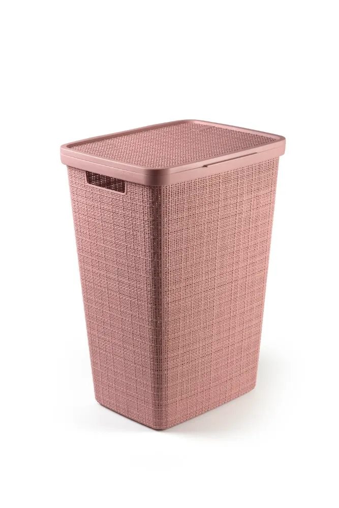 Curver džiuto skalbinių krepšys, 58 l, rausvos spalvos