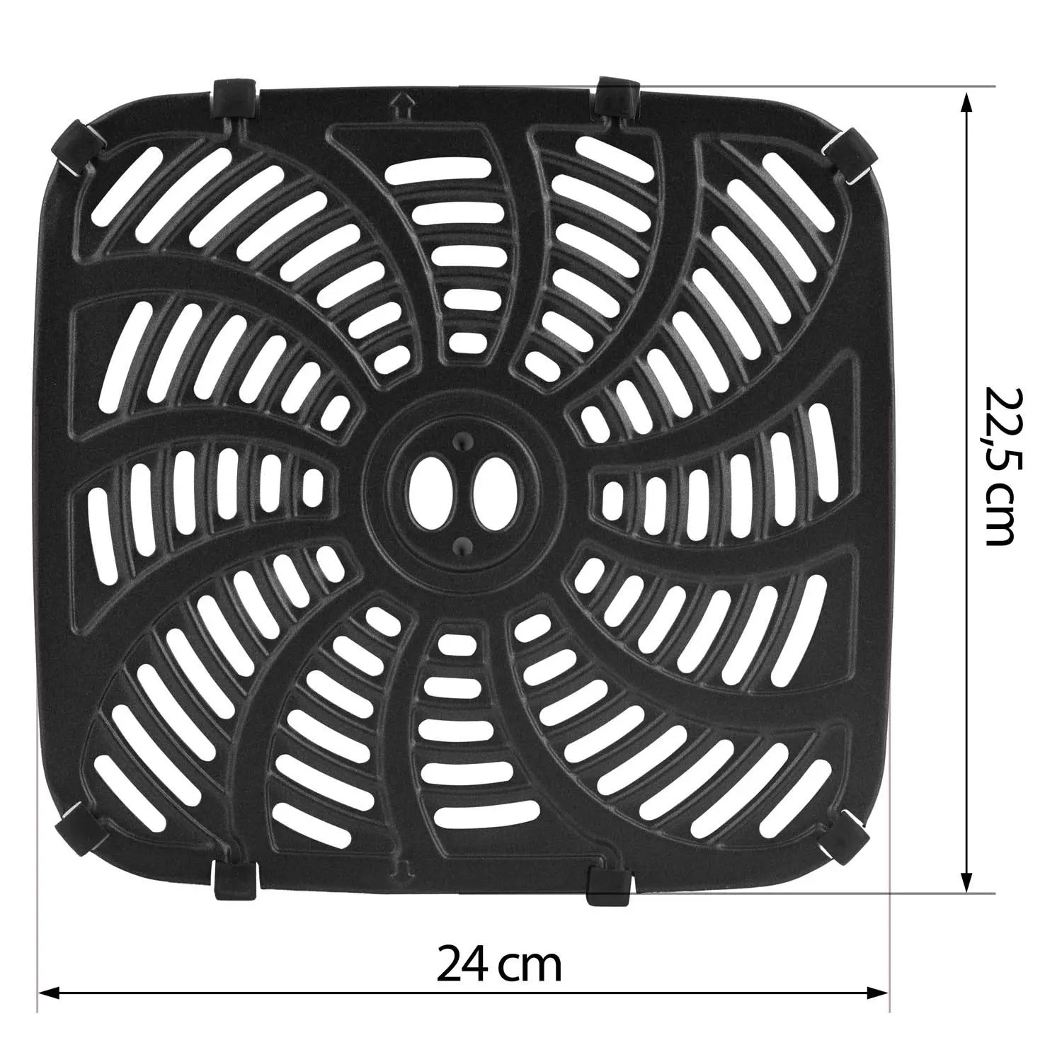 Grotelių padėklas oro keptuvei 23x22 Berdsen BD-655 - nuotrauka 1