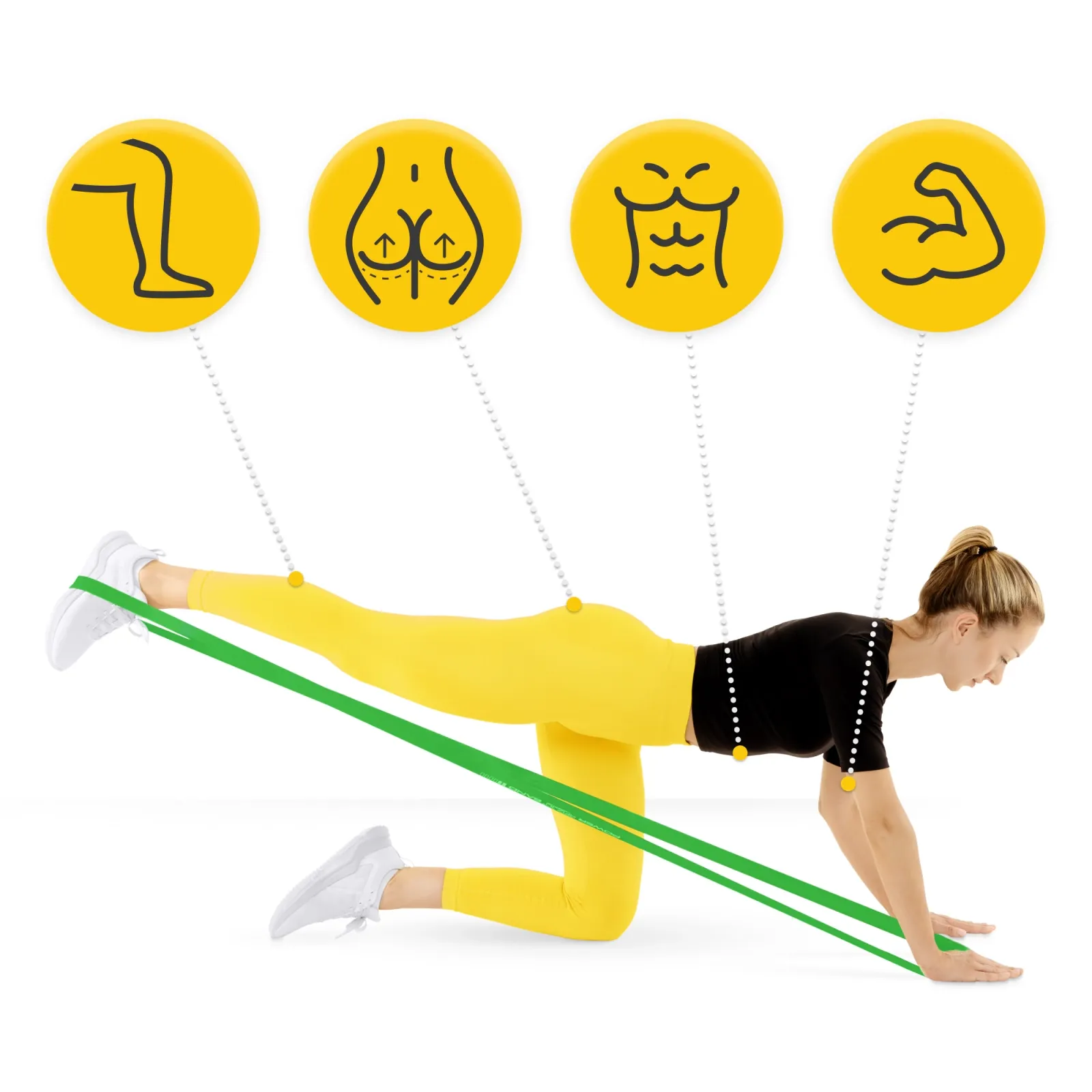 6 POWER BAND pasipriešinimo juostų rinkinys