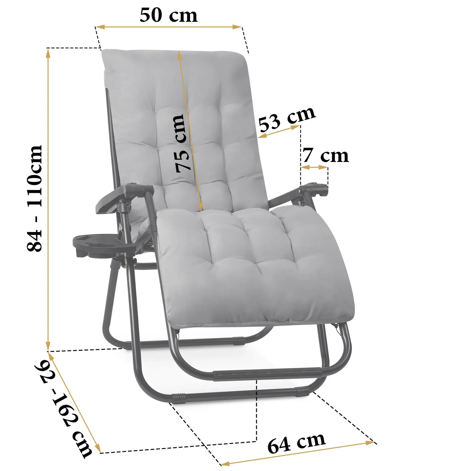 Sulankstomas sodo gultas su pagalvėle Sofotel ChillWell, 2 vnt. rinkinys - nuotrauka 1