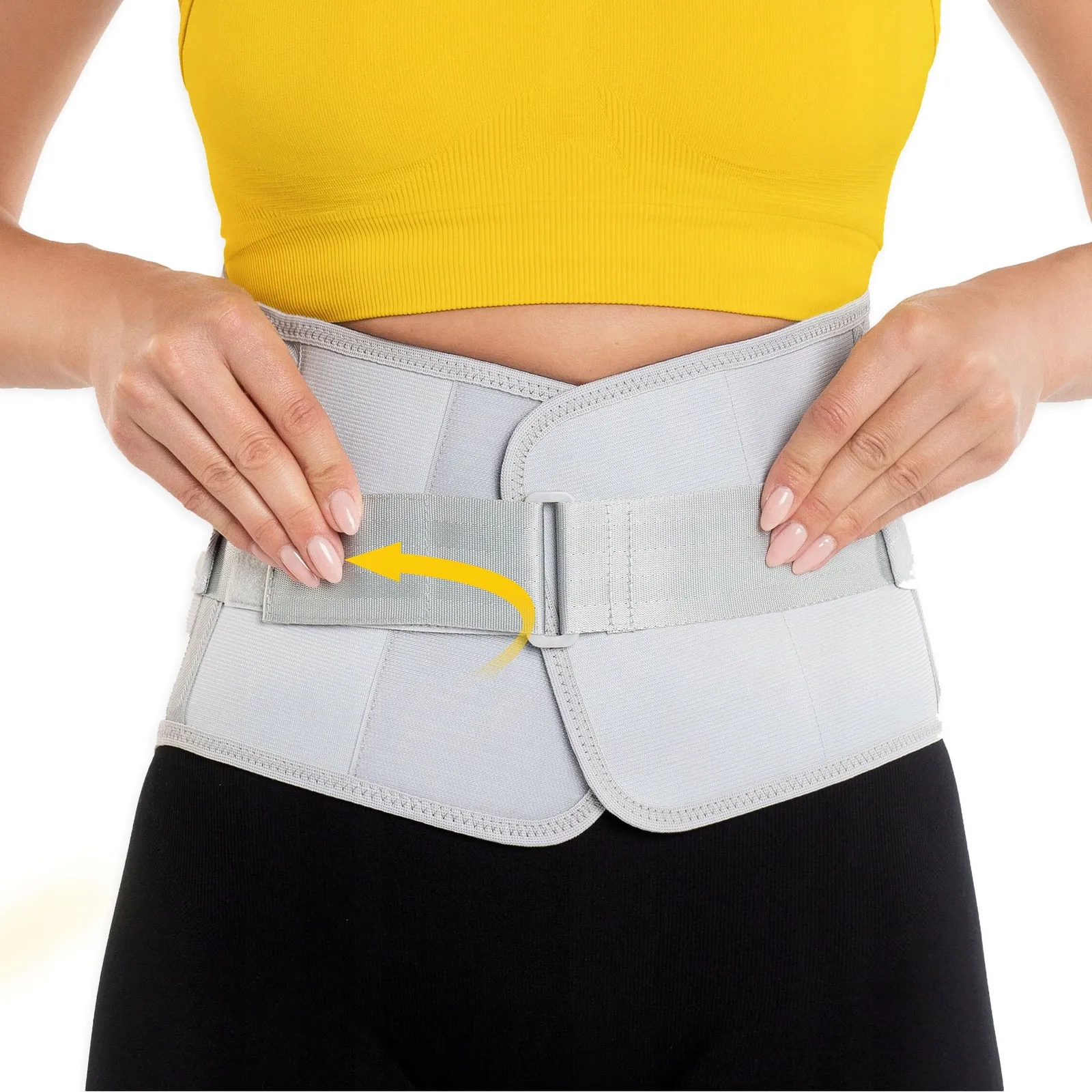 XL dydžio šviesiai pilkas ortopedinis diržas juosmens stuburui