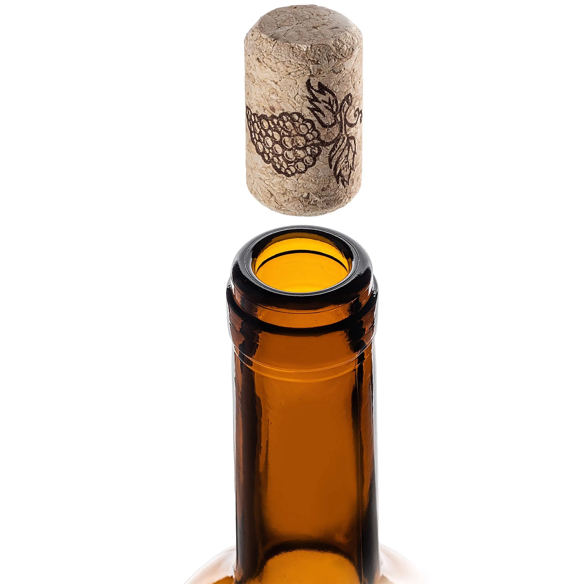 Biagio vyno butelis 750 ml rudas su aglomeruotu kamščiu 1 vnt.