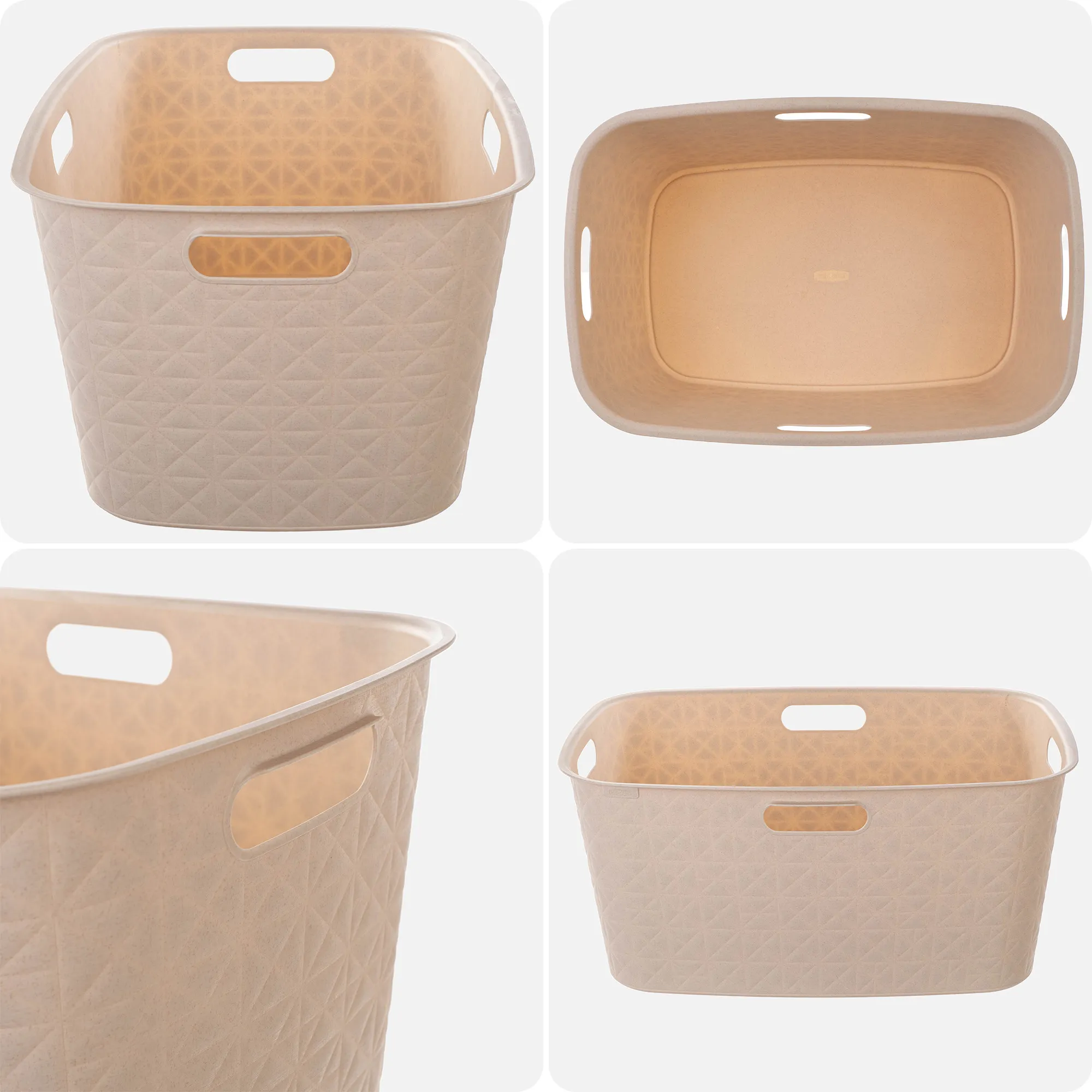 Curver Softex 45L kreminės spalvos lyginimo krepšelis