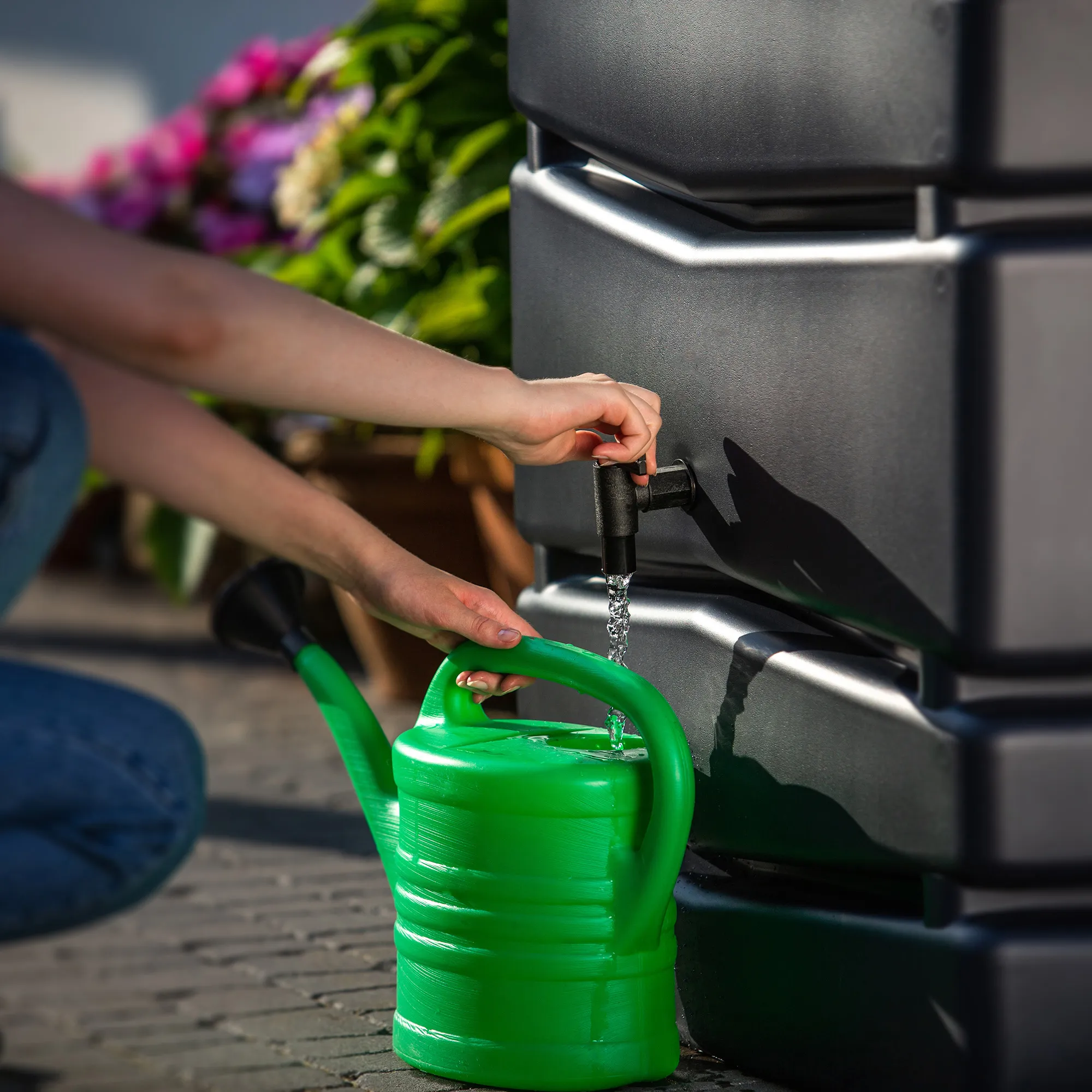 Asolo 350 l lietaus vandens bakas + prijungimo komplektas