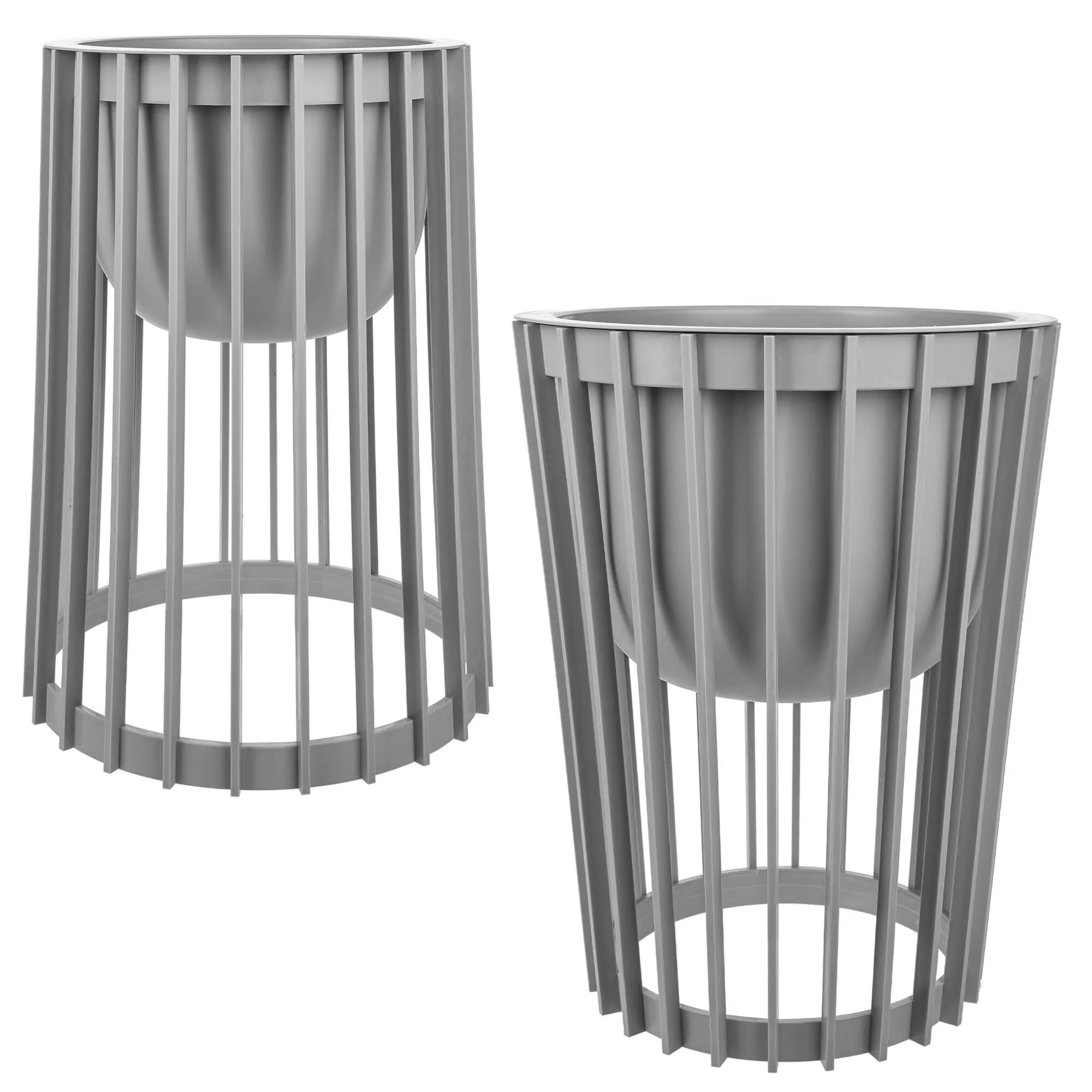 Aytre dvipusis augalų stovas 40 cm platinos spalvos + 2 įdėklai