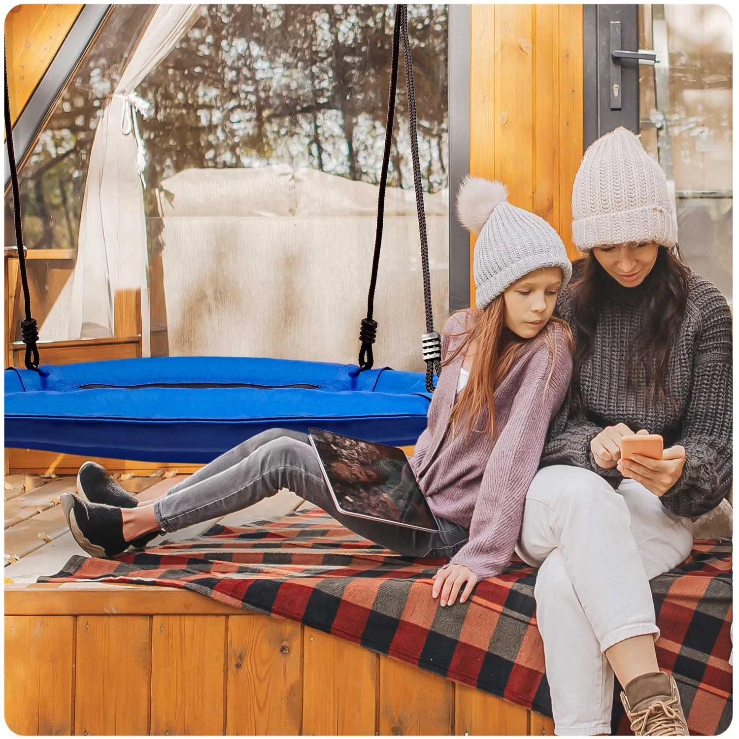 Sūpynės gandro lizdui SWINGO XXL 95 cm - nuotrauka 1