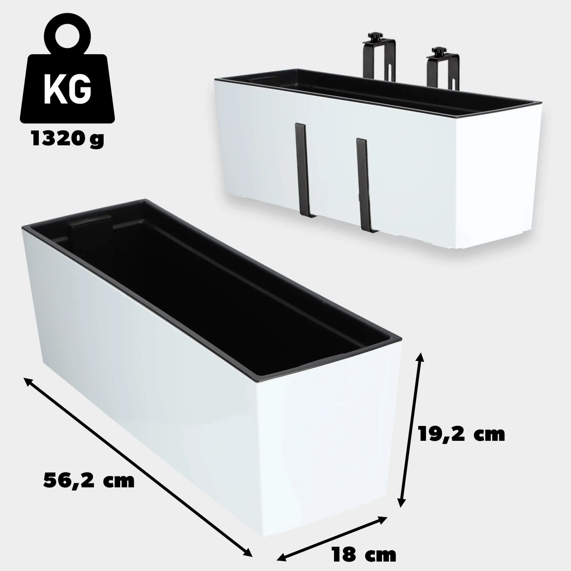 Fontana balkono dėžė su rankena