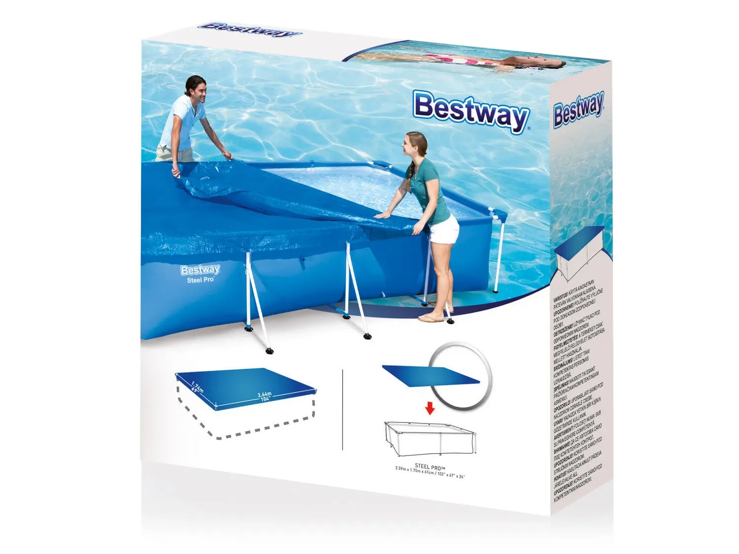Rėminio baseino uždangalas 259 x 170 cm Bestway 58105 - nuotrauka 1