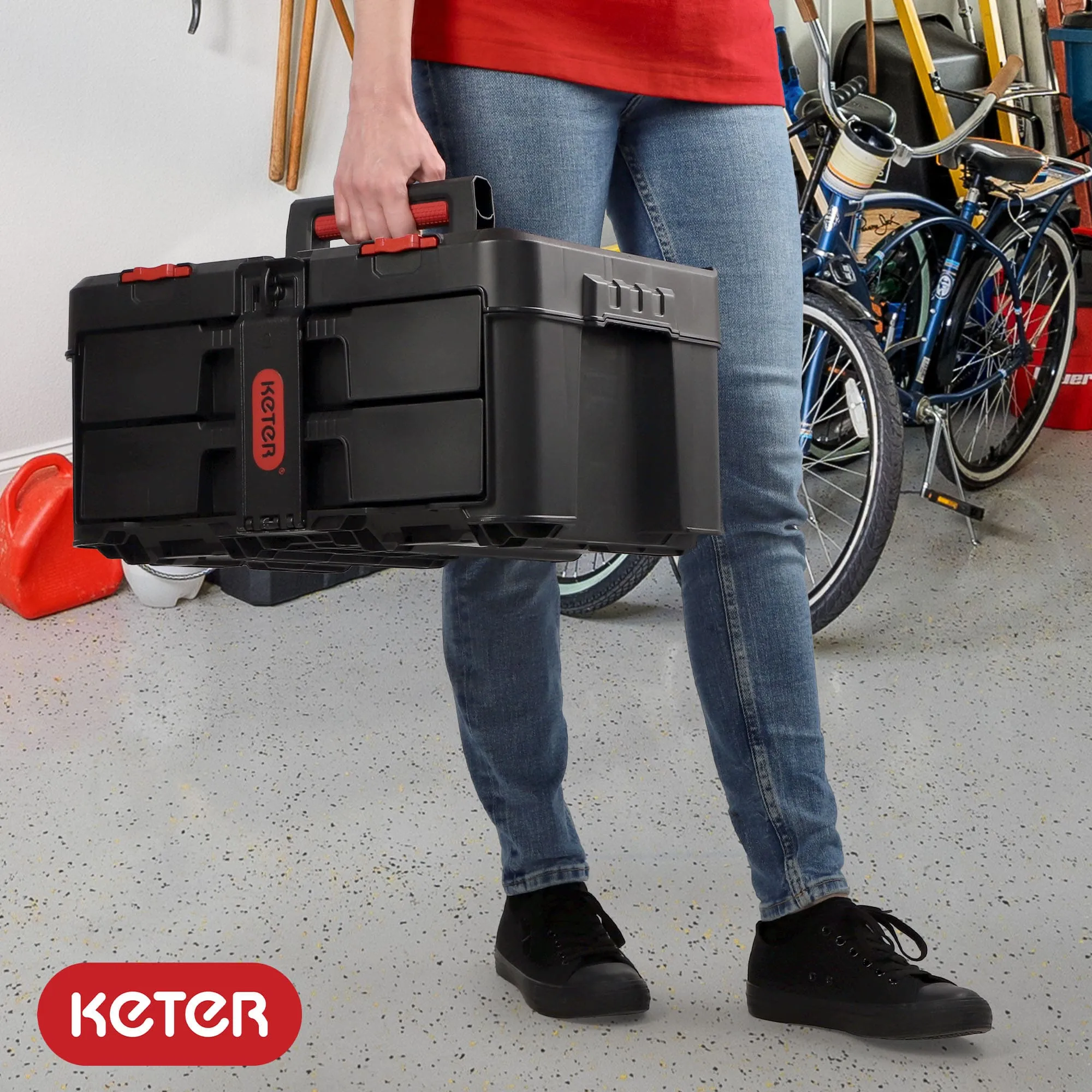 Keter Stack ‘N’ Roll komoda su 2 stalčiais, 37,1 l