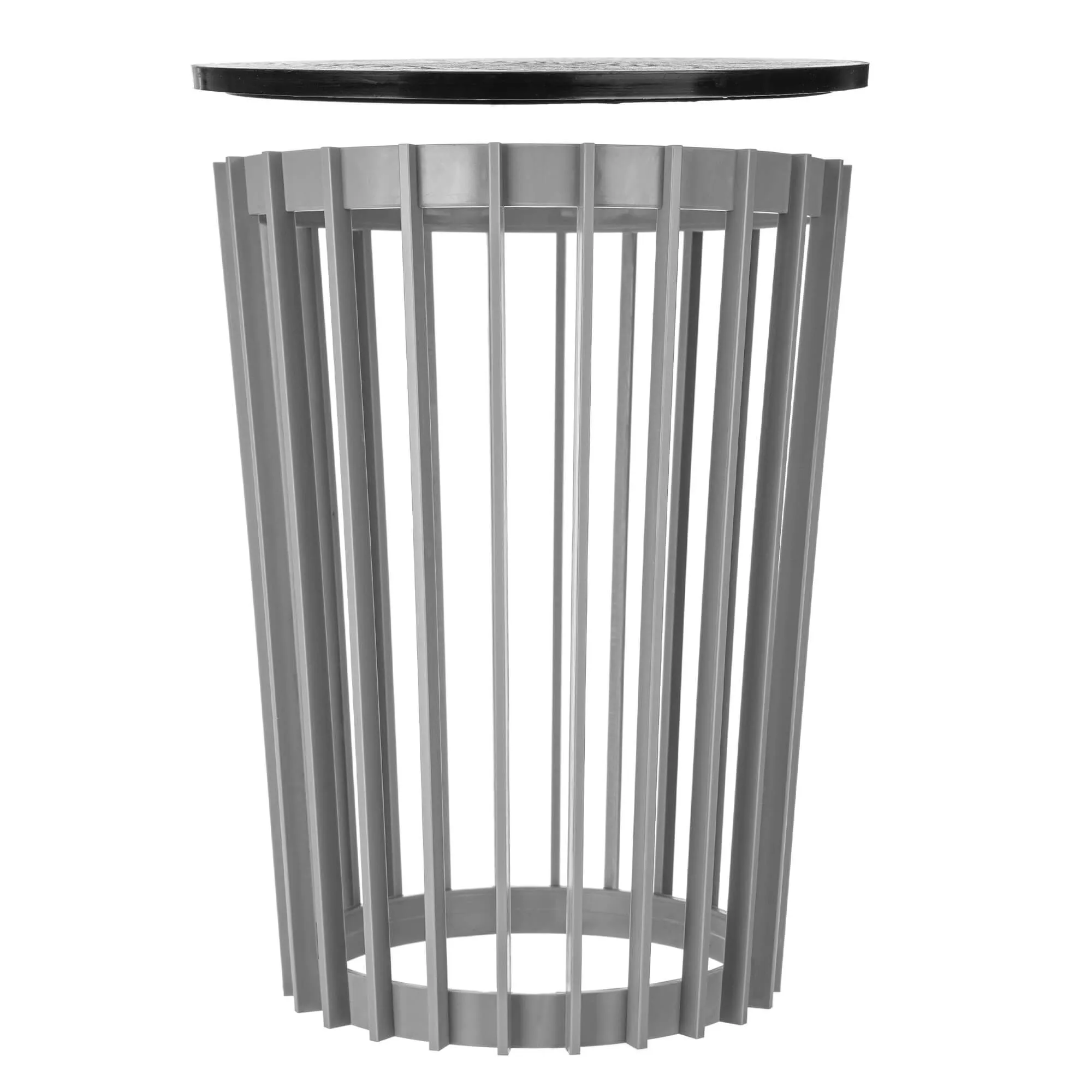 Aytre dvipusis augalų stovas 40 cm platinos spalvos + juodas stalviršis