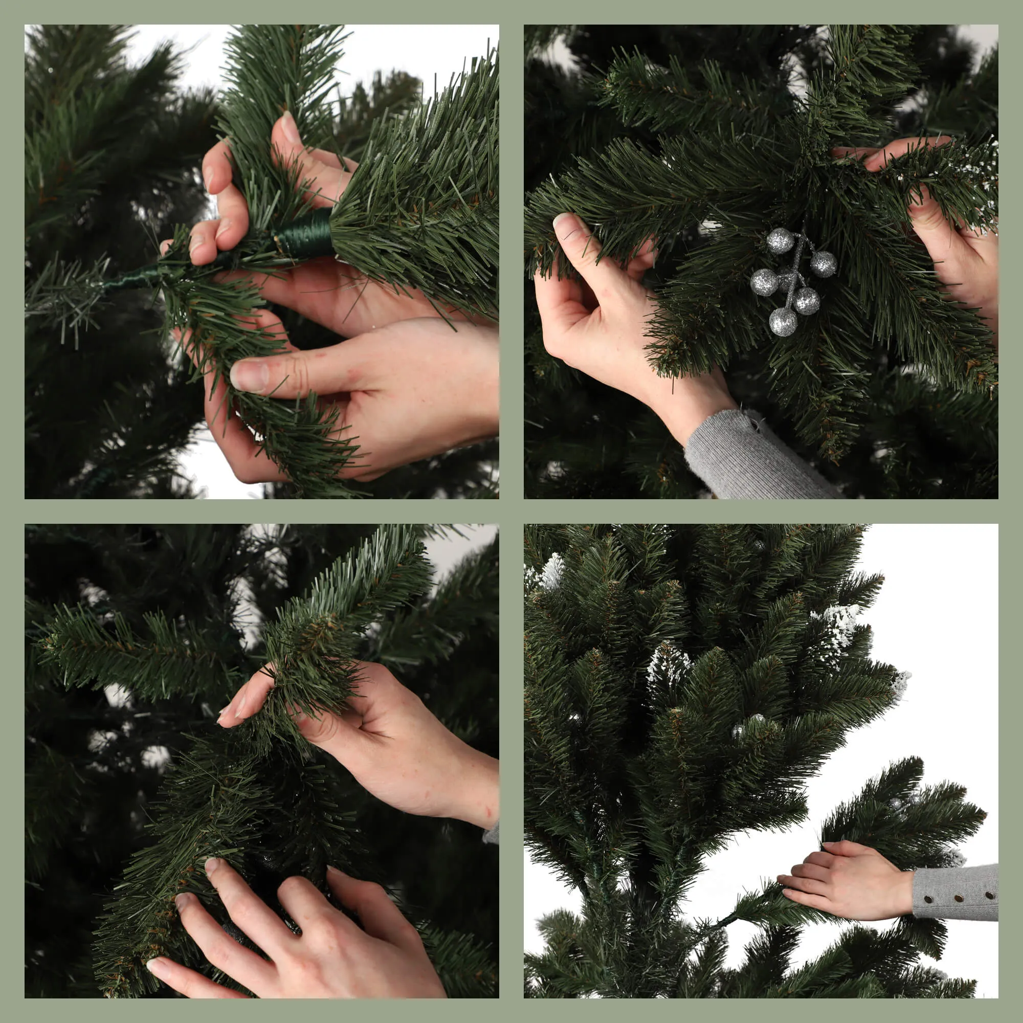 Dirbtinė Kalėdų eglutė, deimantinė pušis, Mantua, 180 cm