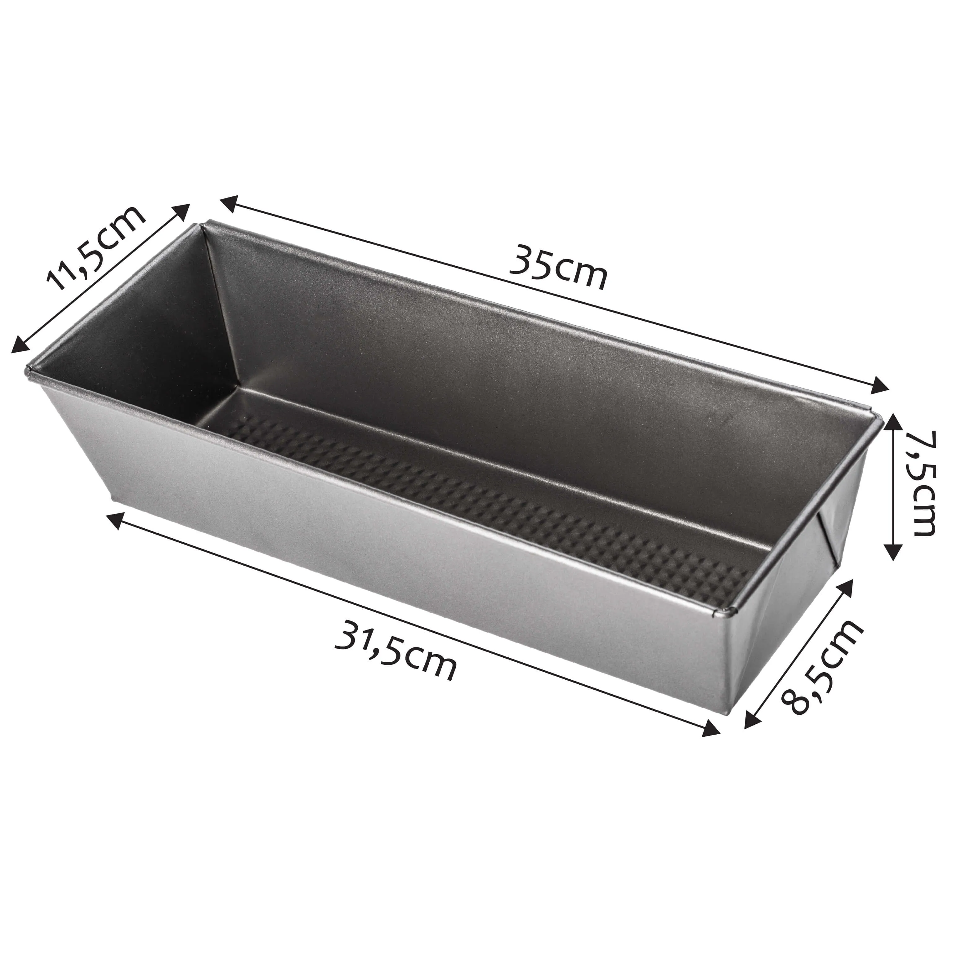 Nolas pyrago ir duonos kepimo forma, 35 cm, sidabrinė