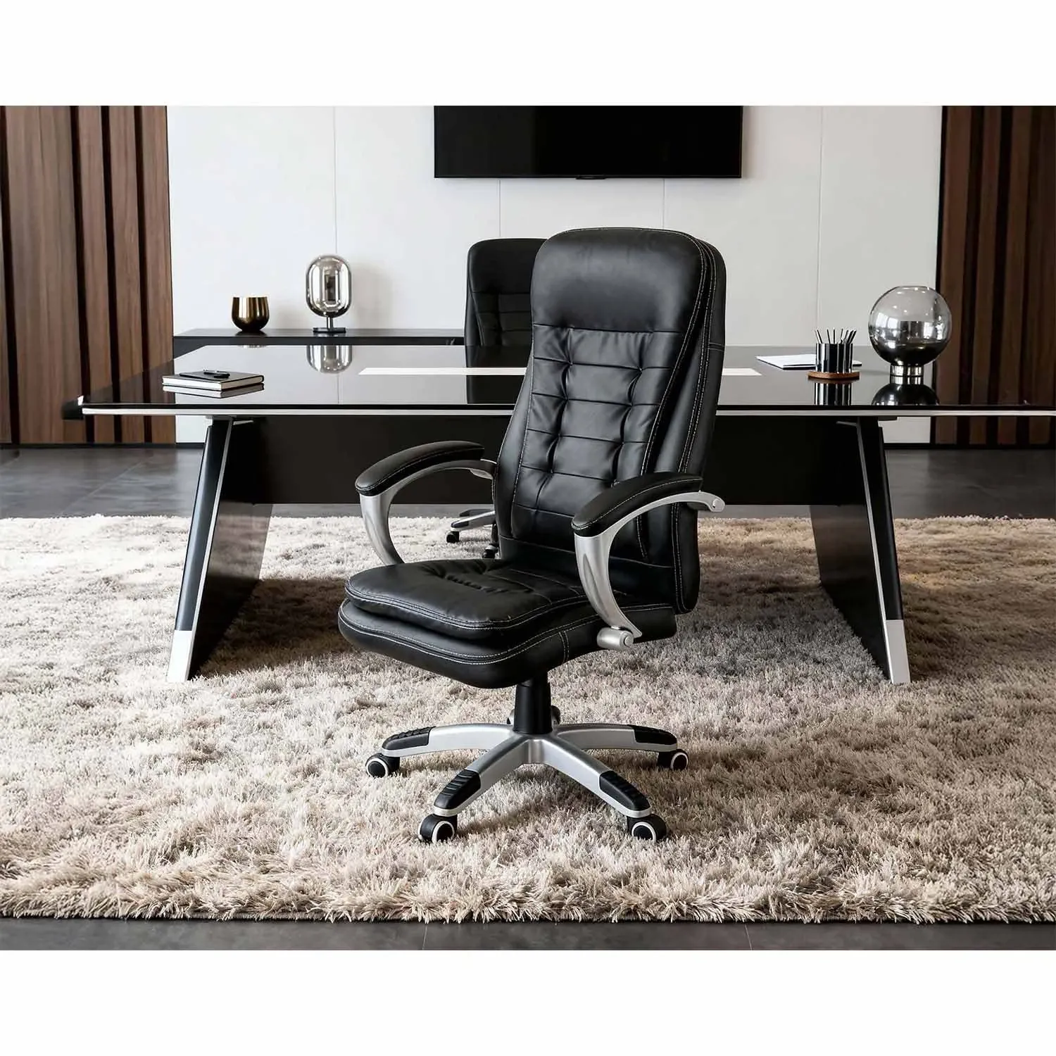 Sofotel pasukama biuro kėdė, juoda - nuotrauka 1