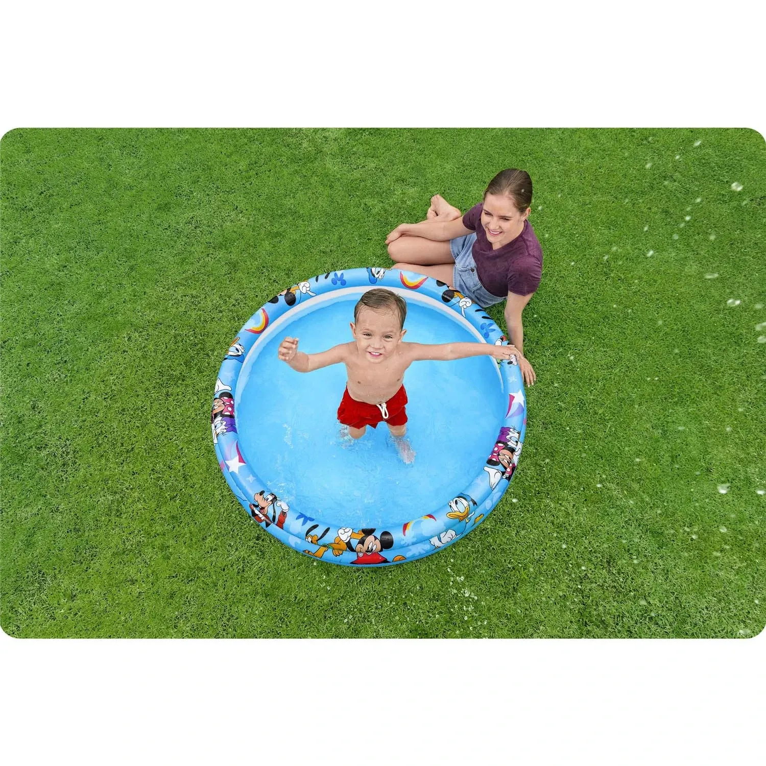 Pripučiamas baseinas „Mickey and Friends“, 122 x 25 cm, „Bestway 91007“ - nuotrauka 1