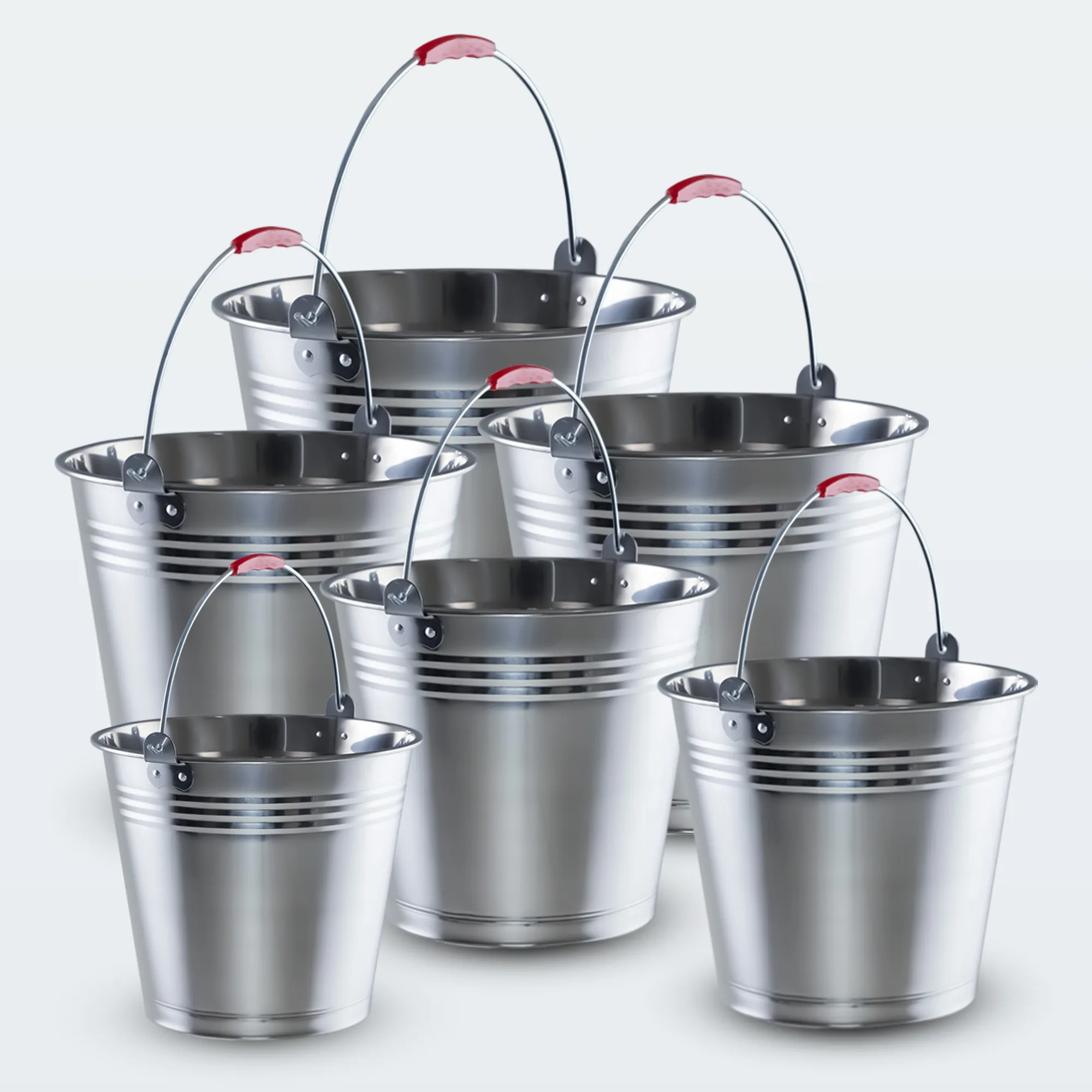 Ciney nerūdijančio plieno kibiras su rankena 10 l