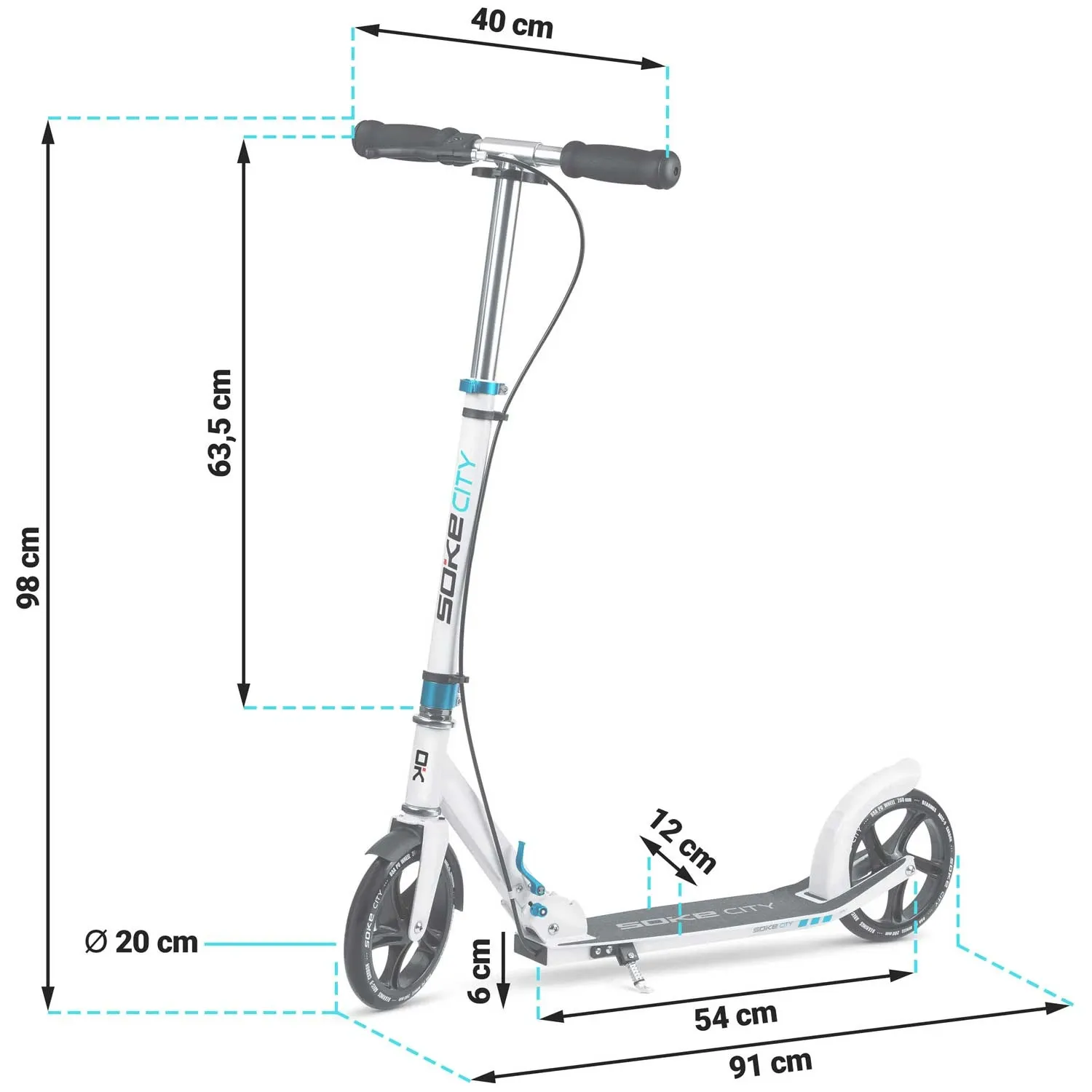 SOKE CITY paspirtukas baltas - nuotrauka 1