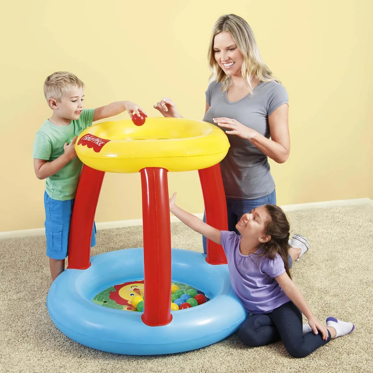 Fisher Price žaidimų aptvaras + Bestway kamuoliukai 93541 - nuotrauka 1