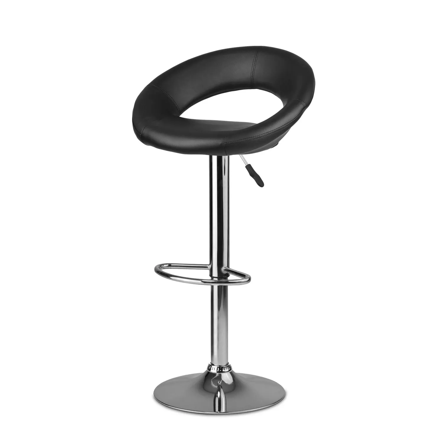 Forza baro kėdė su atlošu – 2 dalys – juoda - nuotrauka 1