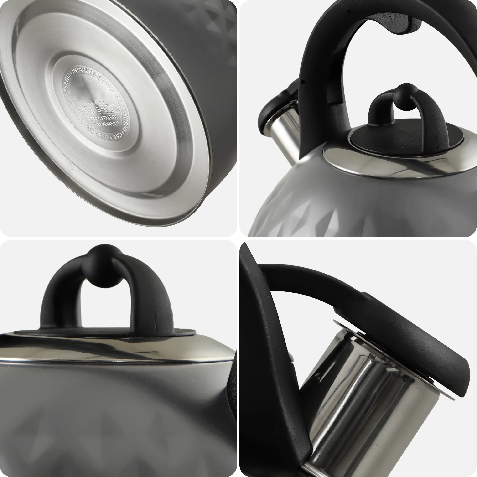 „Artaix“ 2,5 l nerūdijančio plieno virdulys, pilkas